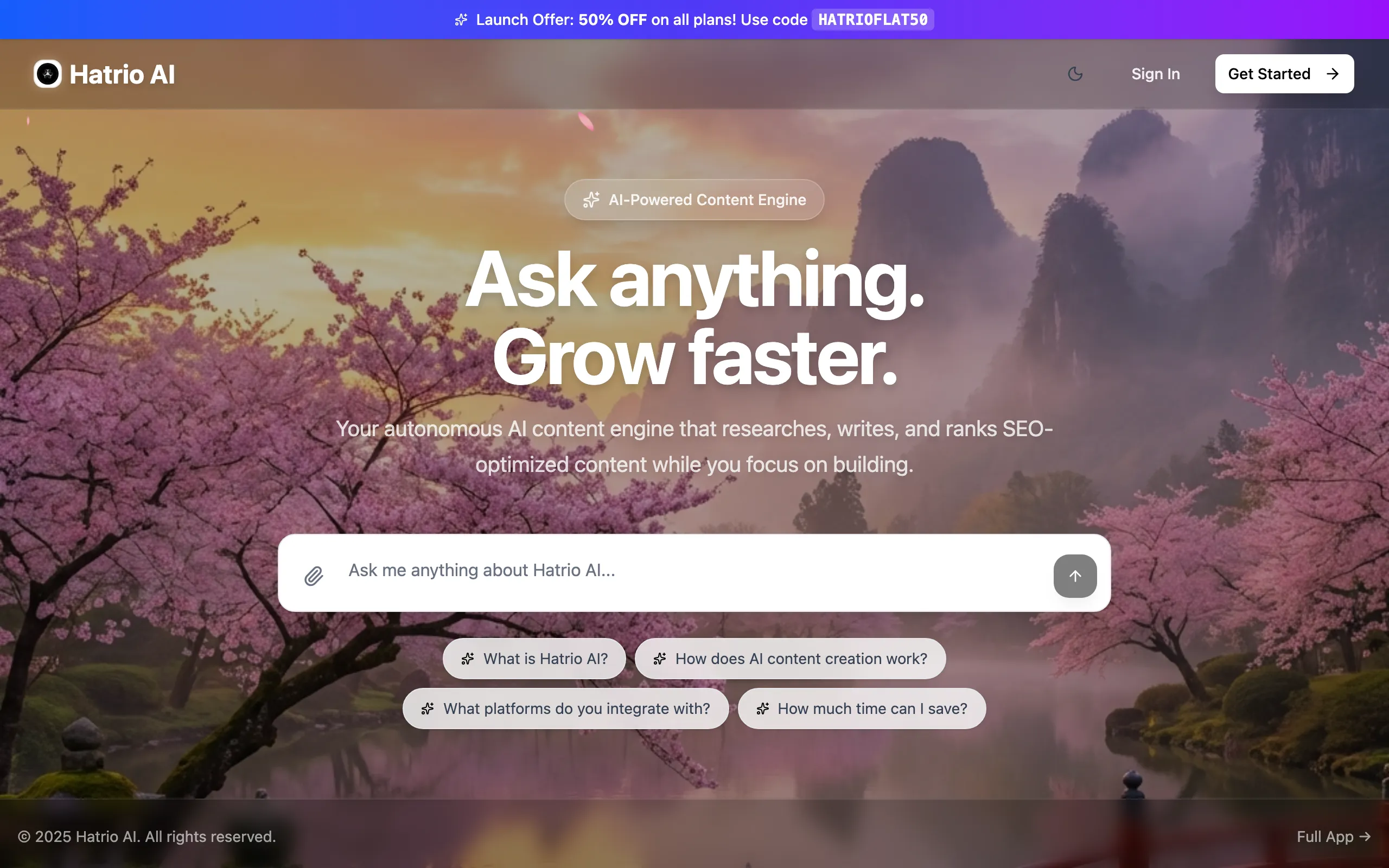 Screenshot of Hatrio AI