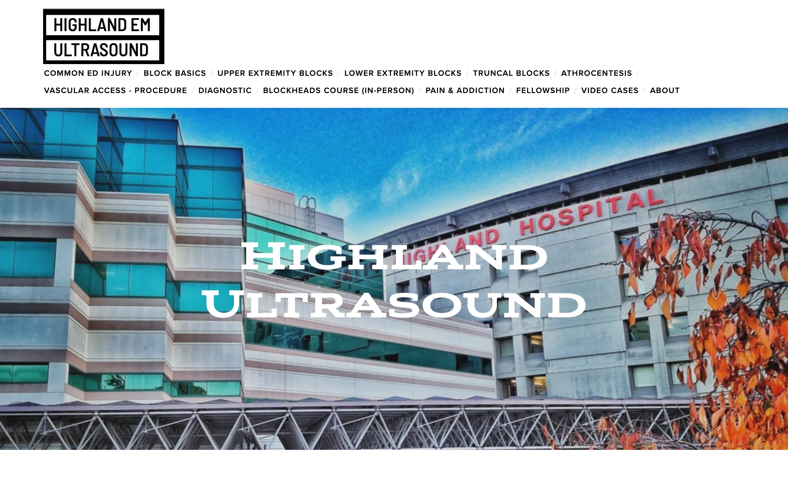 Screenshot of Highland EM Ultrasound Fueled pain management