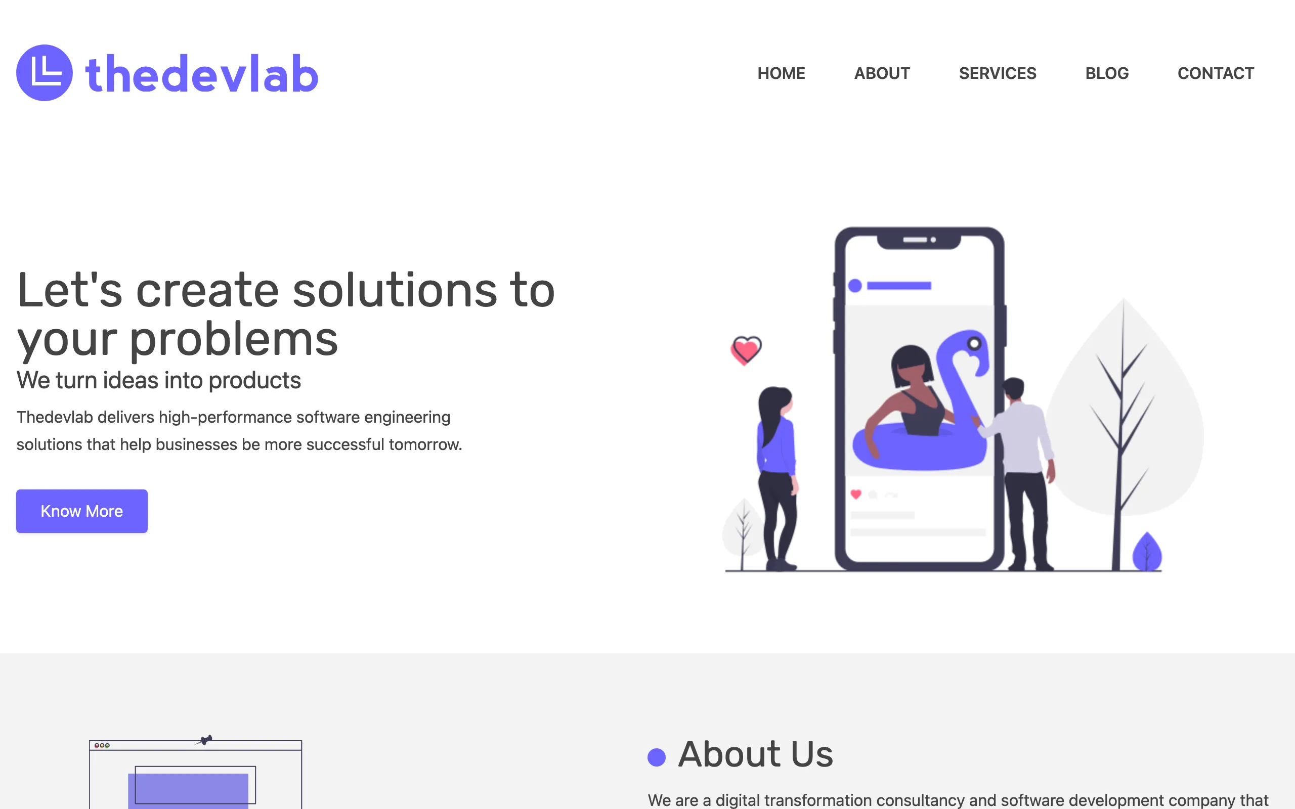 Screenshot of Home | Thedevlab