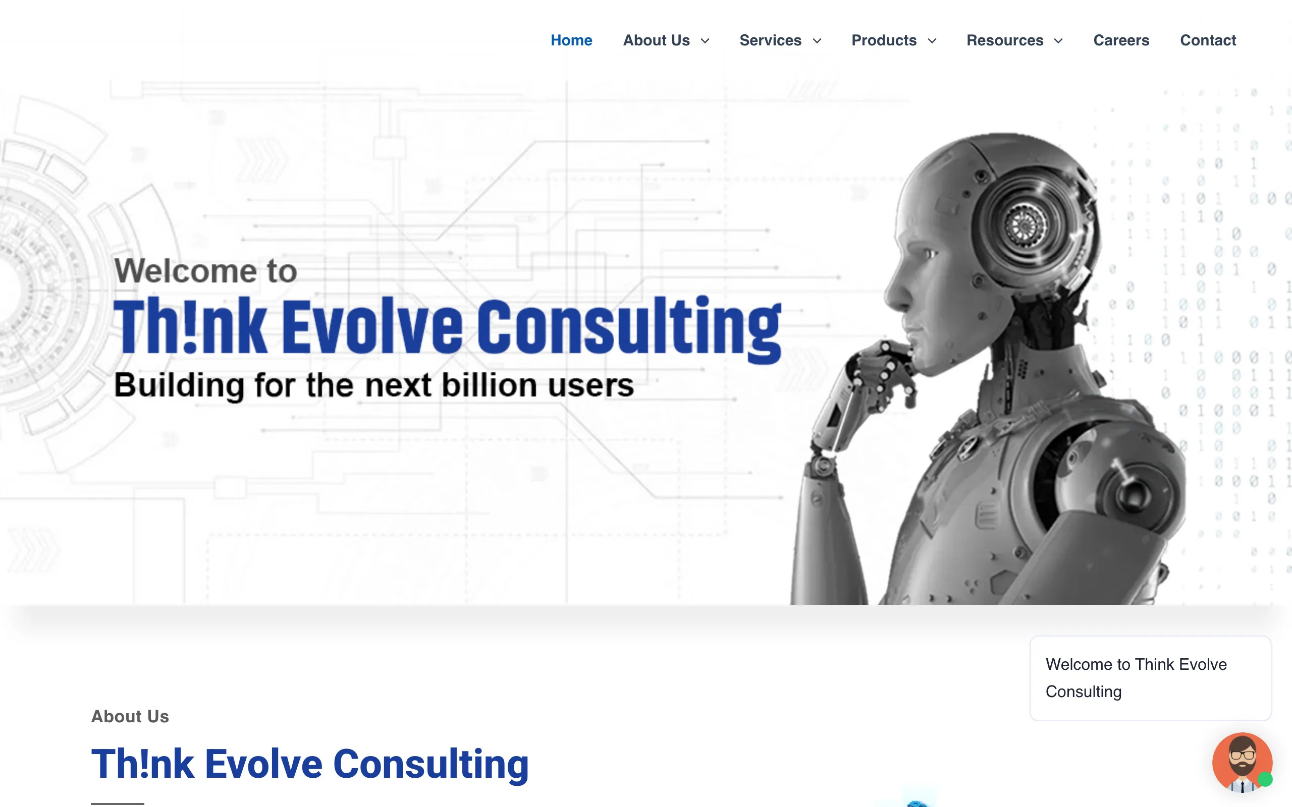Screenshot of Home - Think Evolve Consultancy