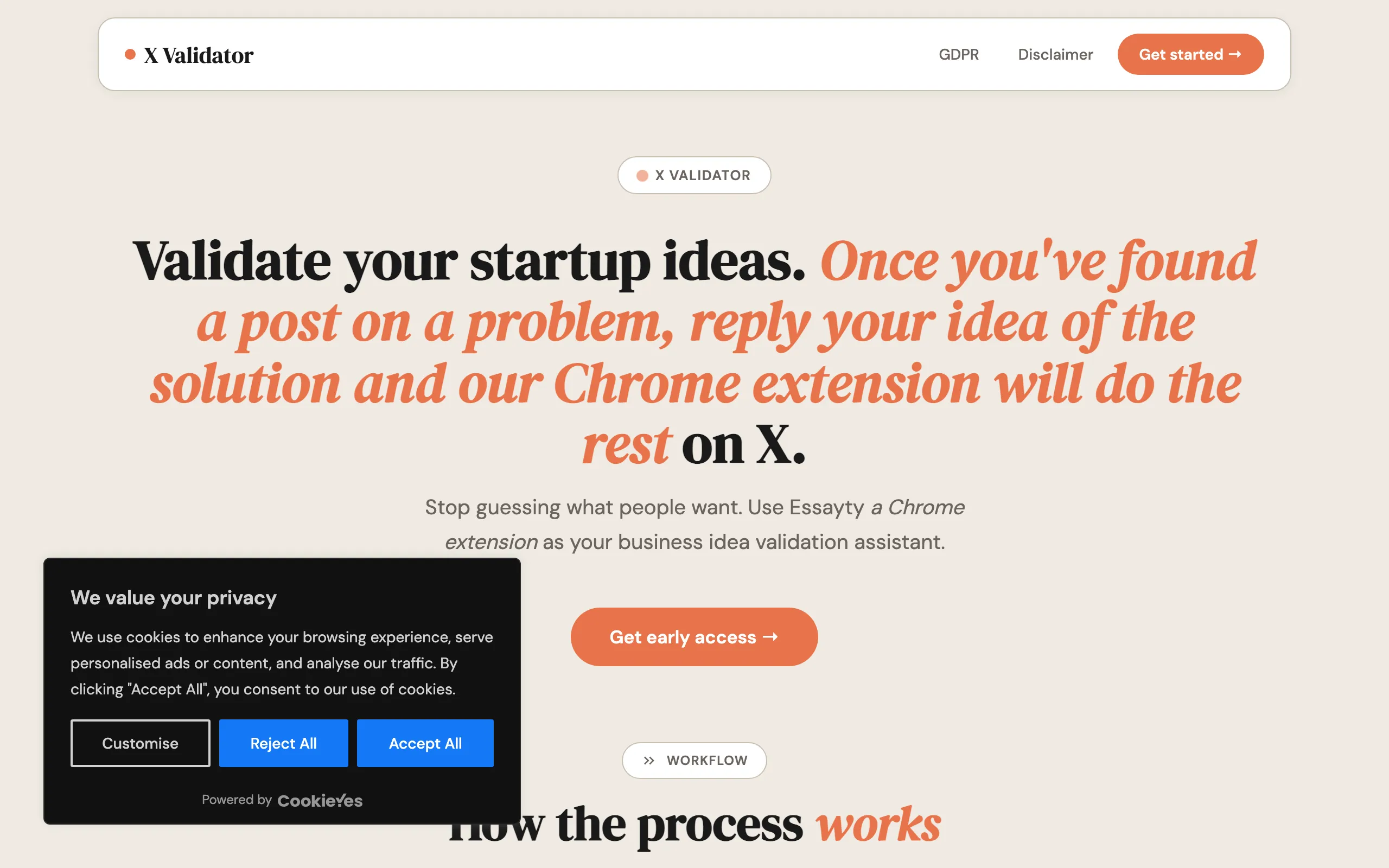 Screenshot of IdeaSignal – Validate startup ideas on X