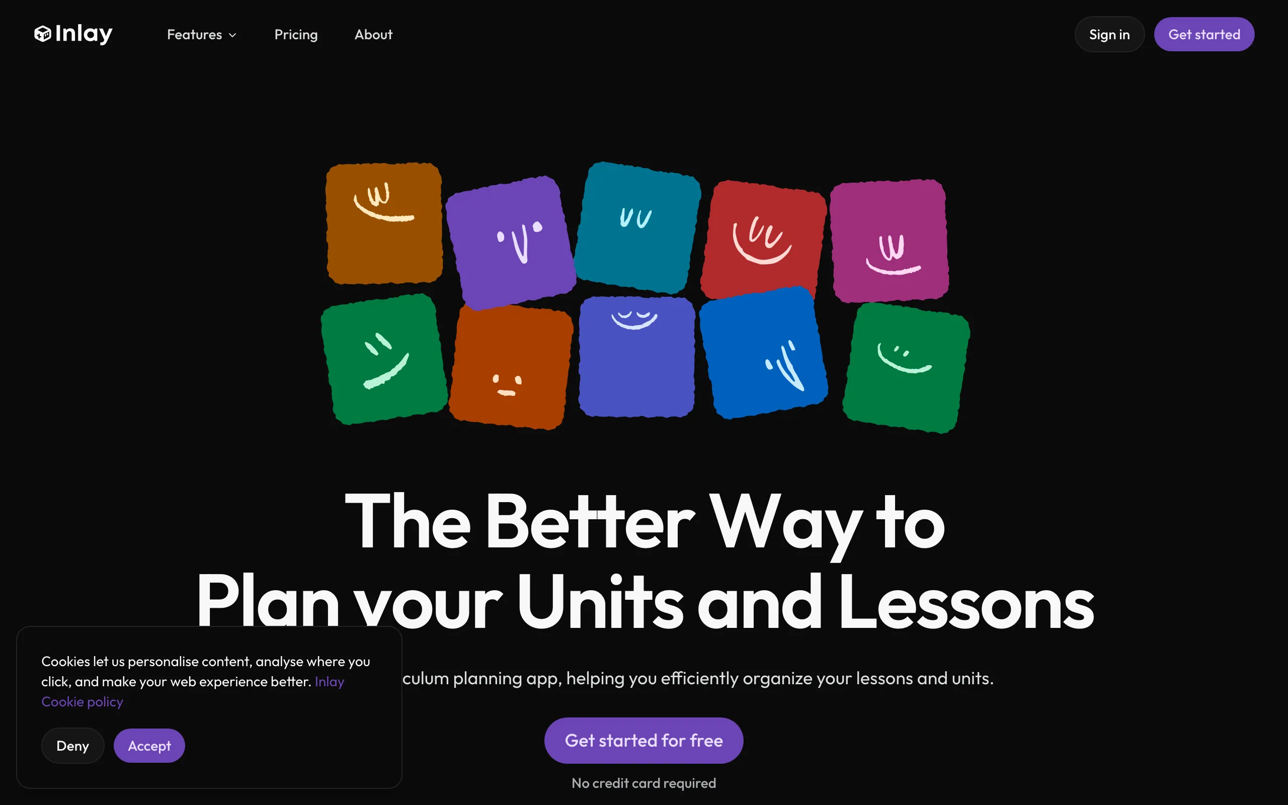 Screenshot of Inlay - The better way to plan your units and lessons.