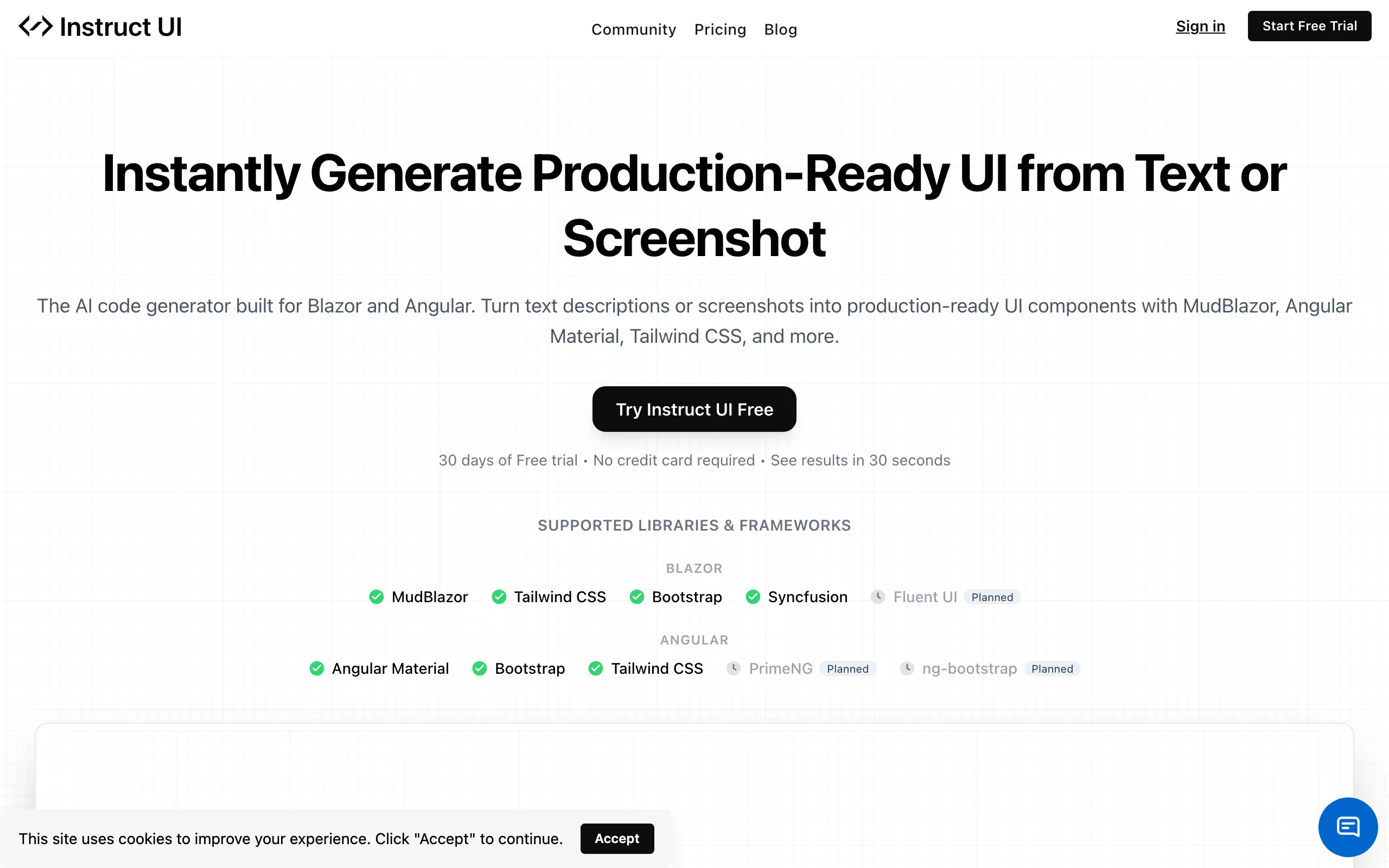 Screenshot of instructui.com