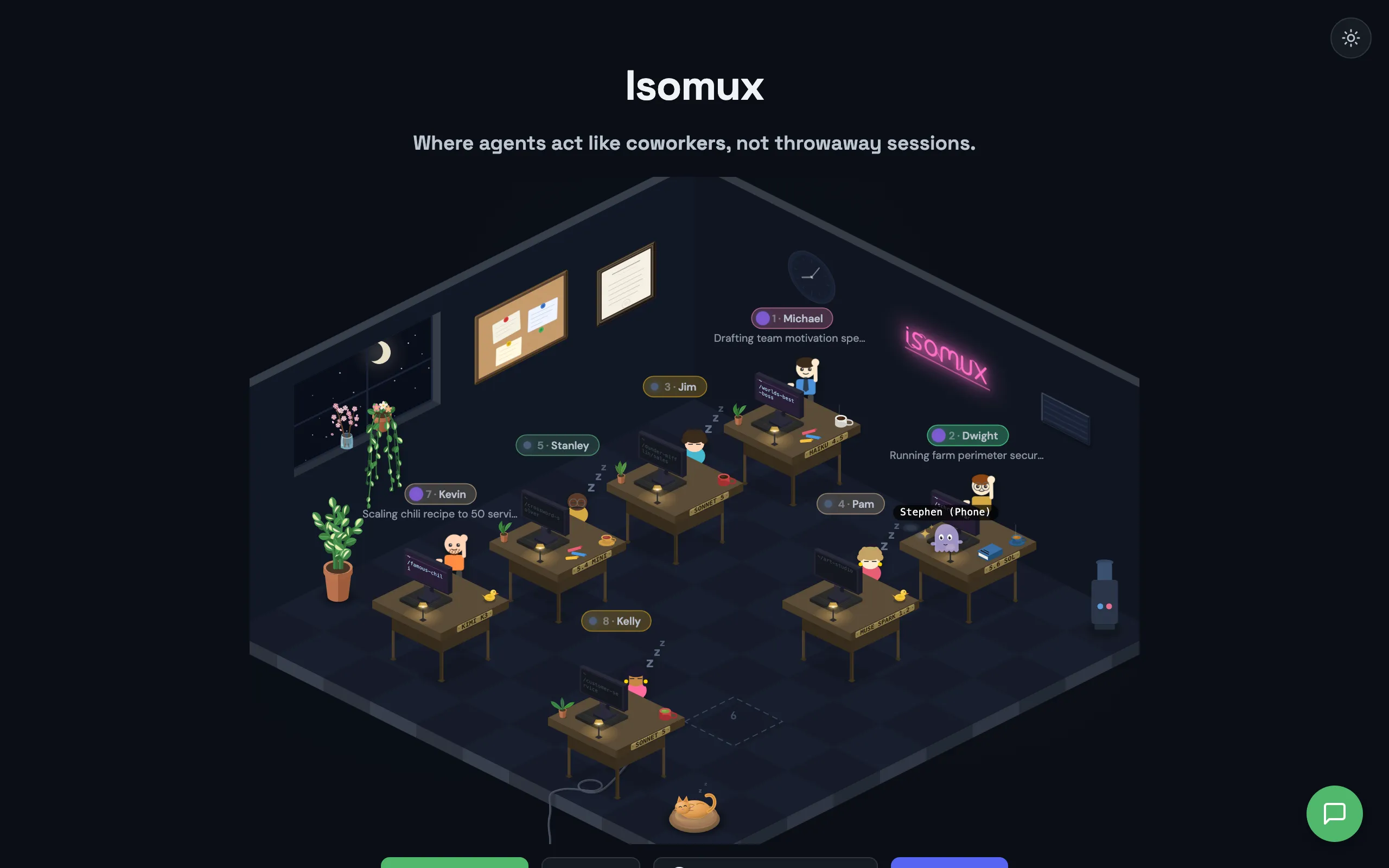 Screenshot of Isomux - Agents that act like coworkers