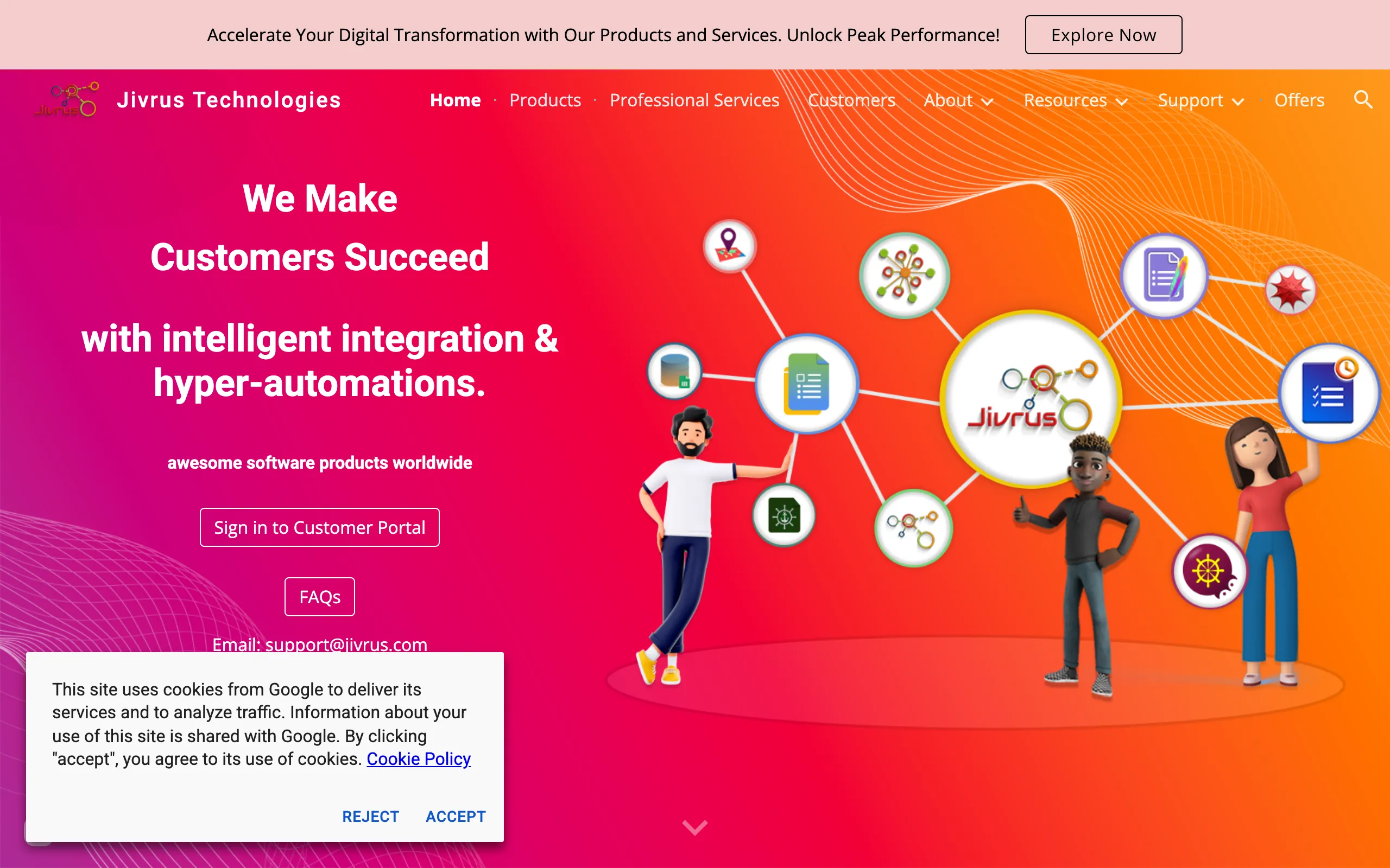 Screenshot of Jivrus Technologies