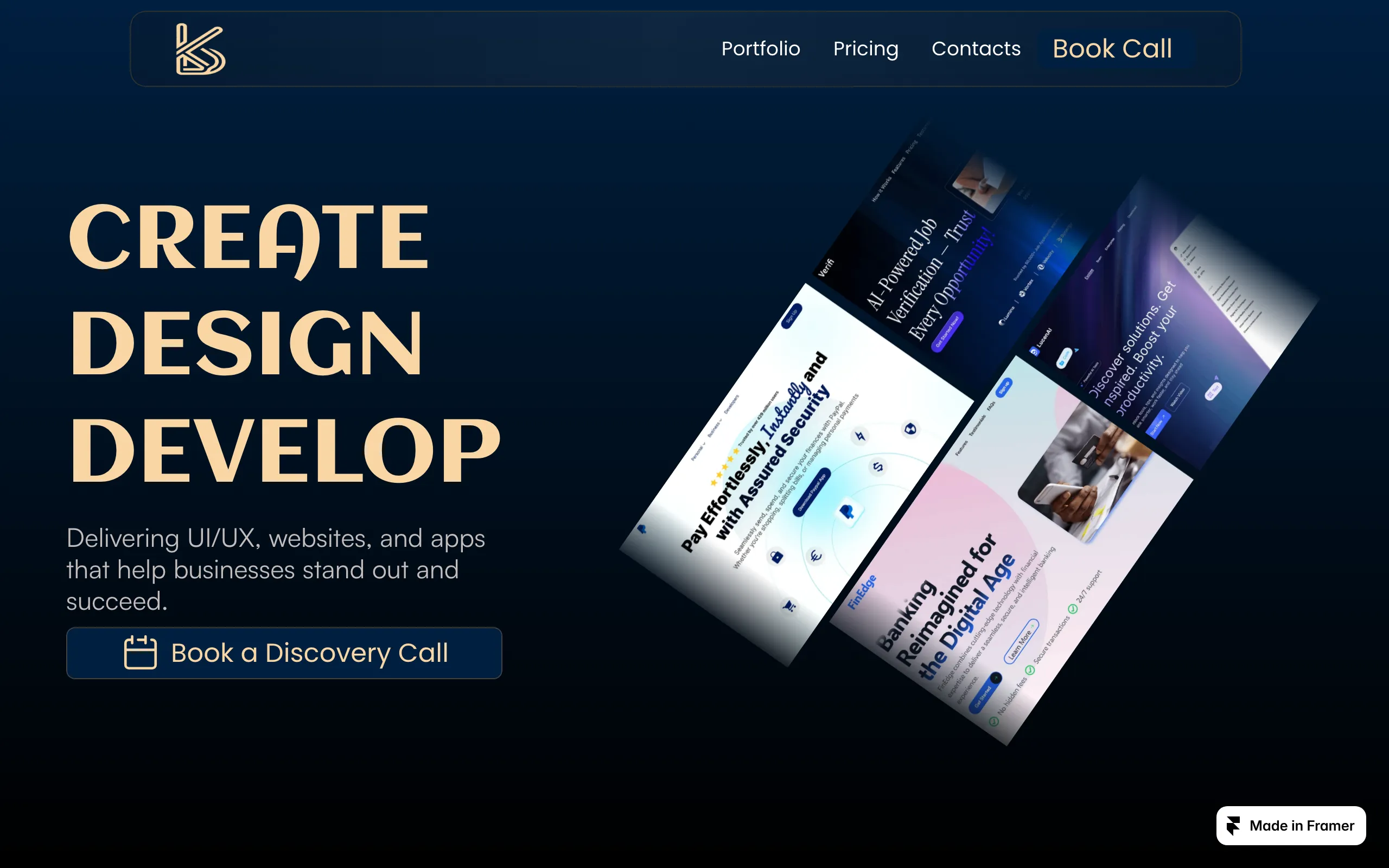 Screenshot of KindahDesigns