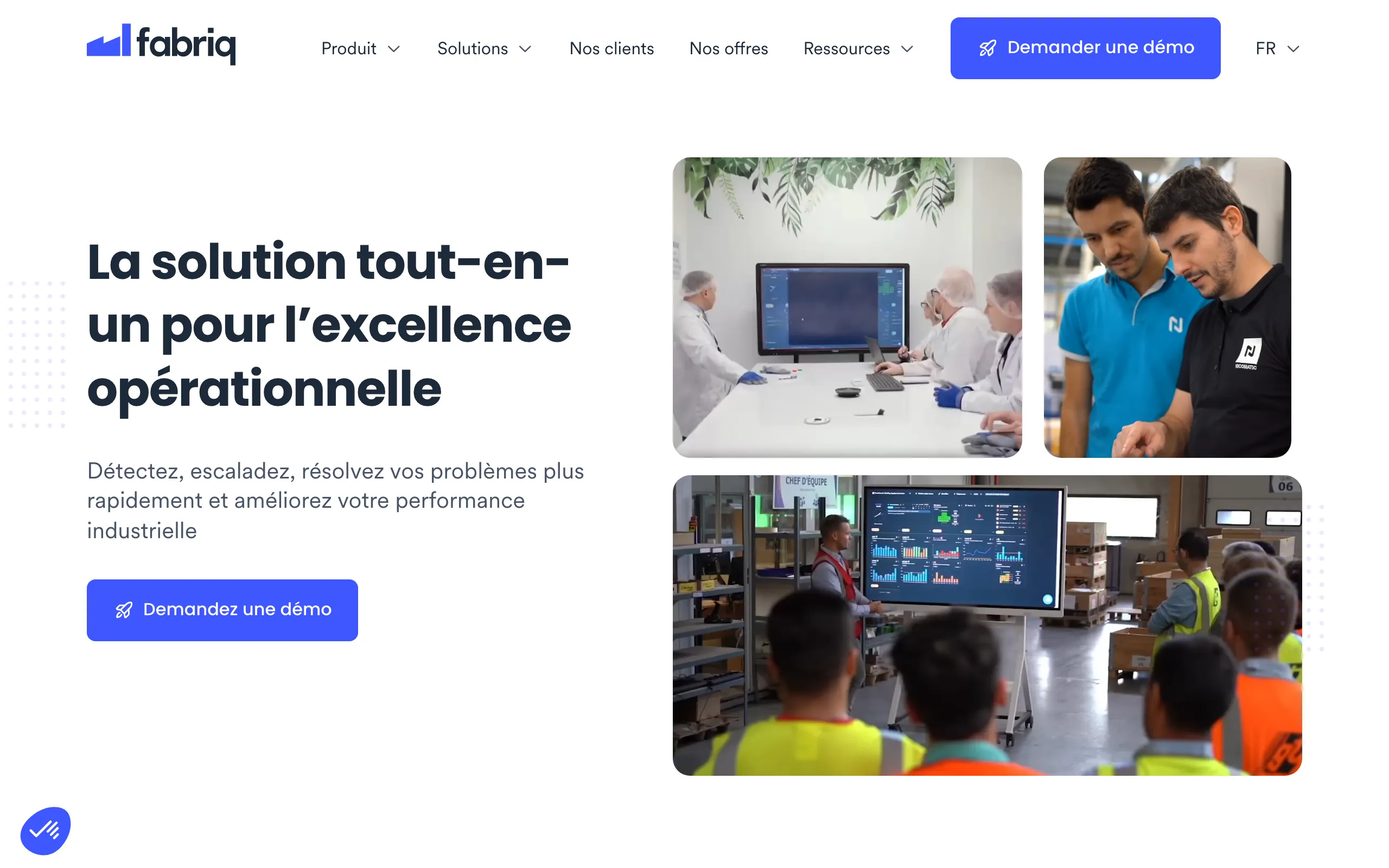 Screenshot of La solution tout-en-un pour l’Excellence Opérationnelle - Fabriq
