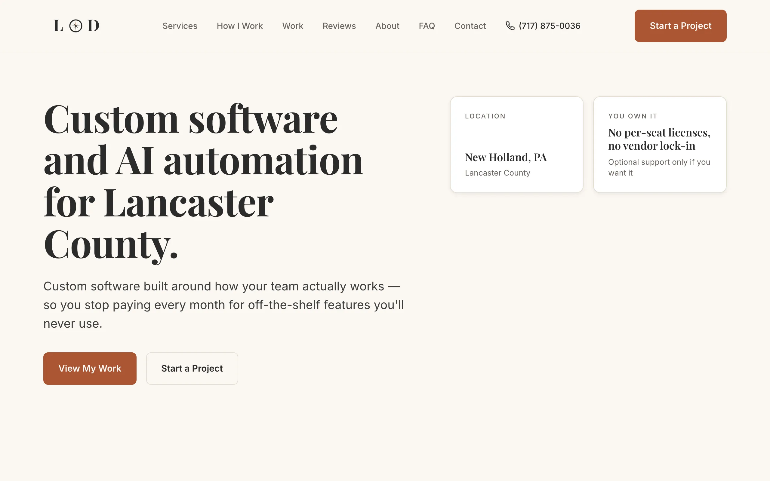 Screenshot of Lapps Online Dynamics | Custom Software & AI Automation · Lancaster County PA