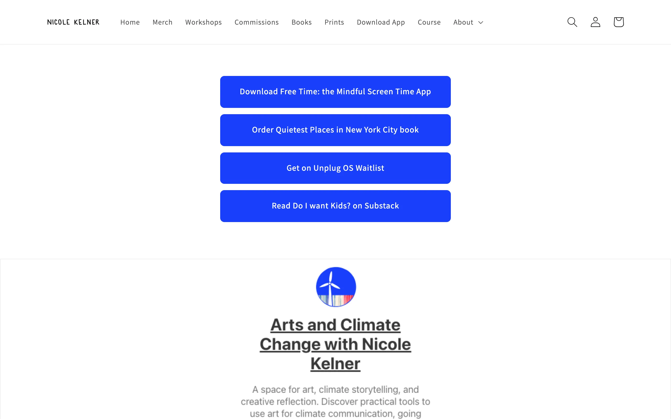 Screenshot of Links &ndash; nicolekelner