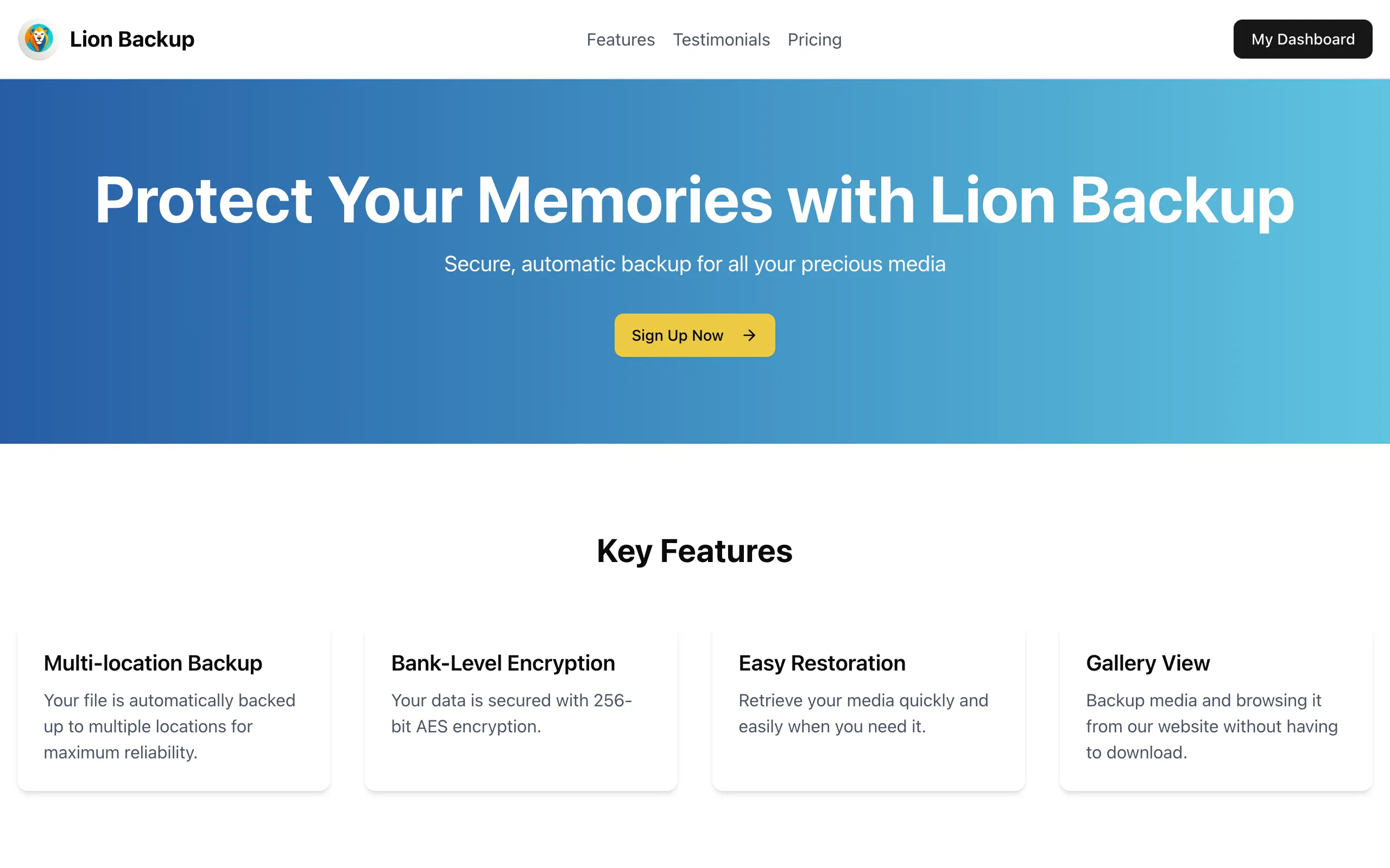 Screenshot of Lion Backup