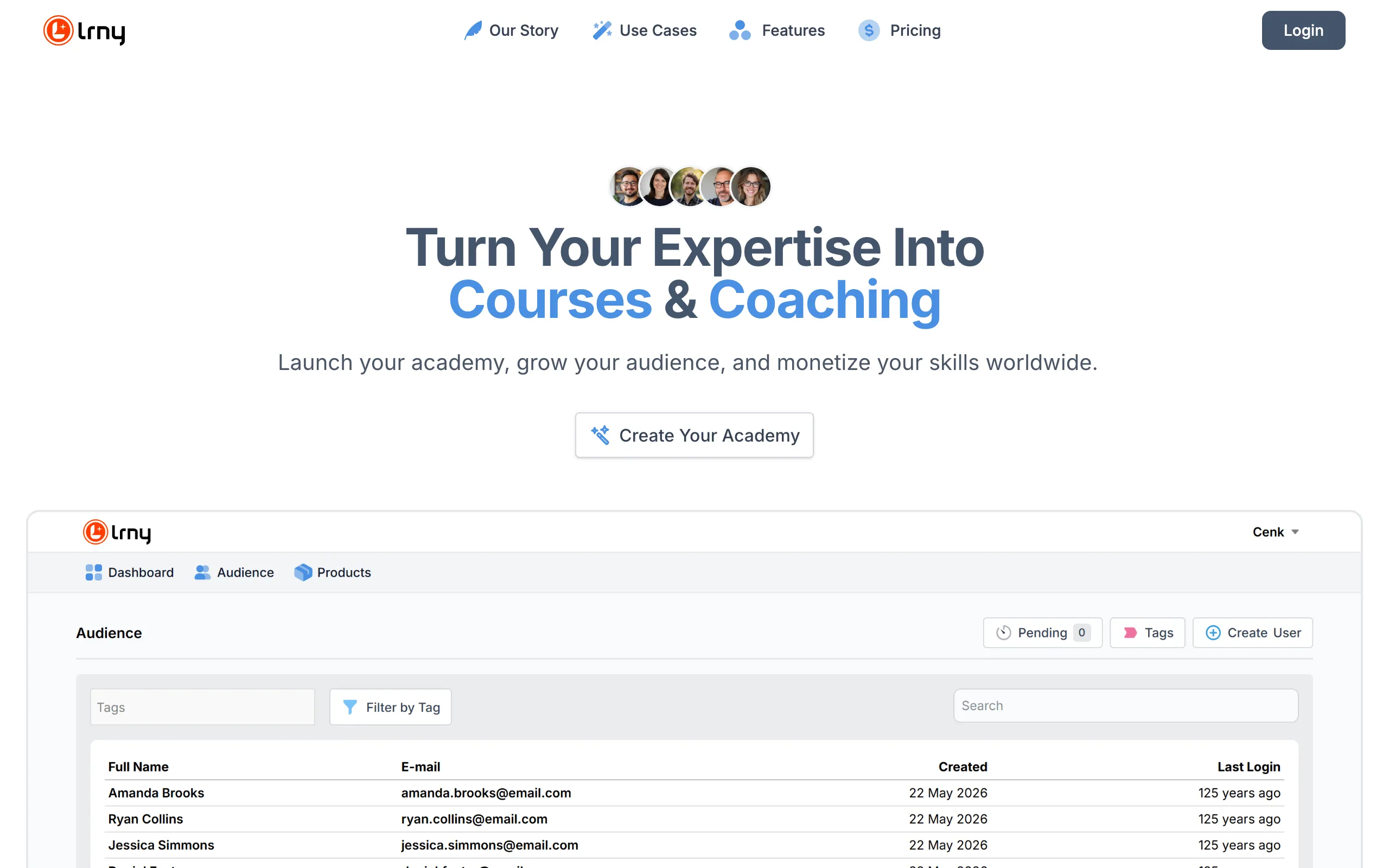 Screenshot of Lrny App