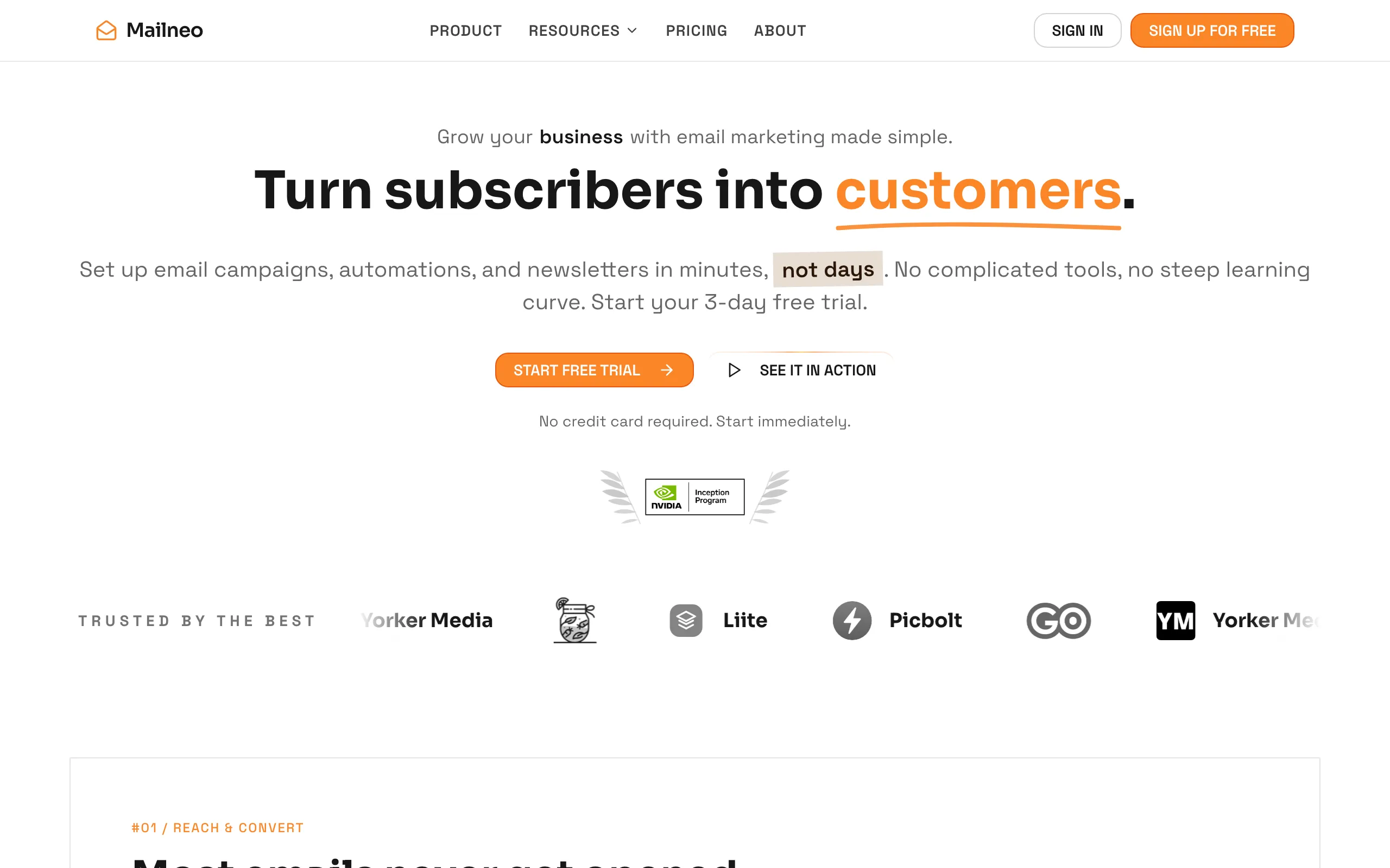 Screenshot of Mailneo – Email Marketing Platform for Growing Teams