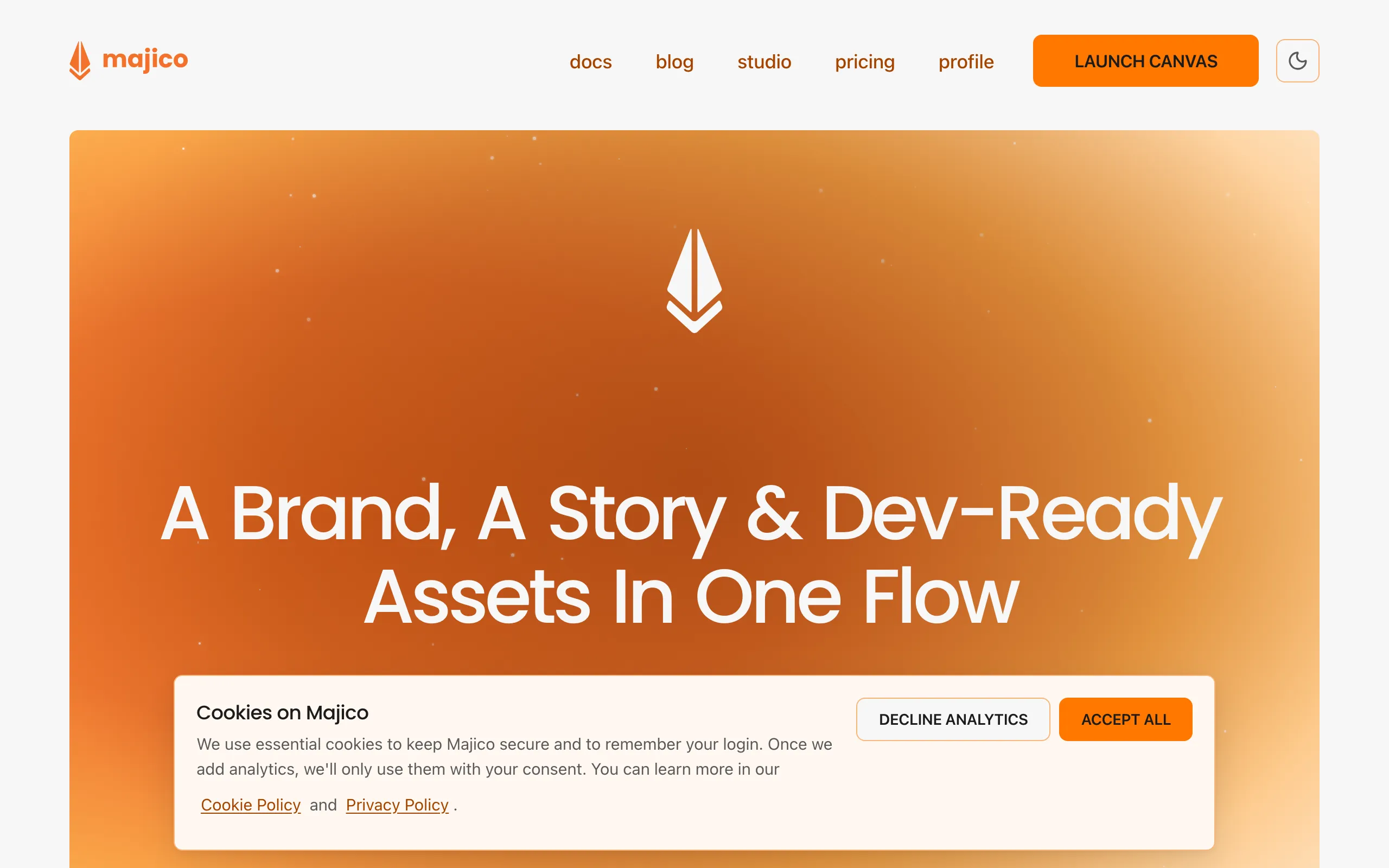 Screenshot of Majico | Brand your SaaS in one flow