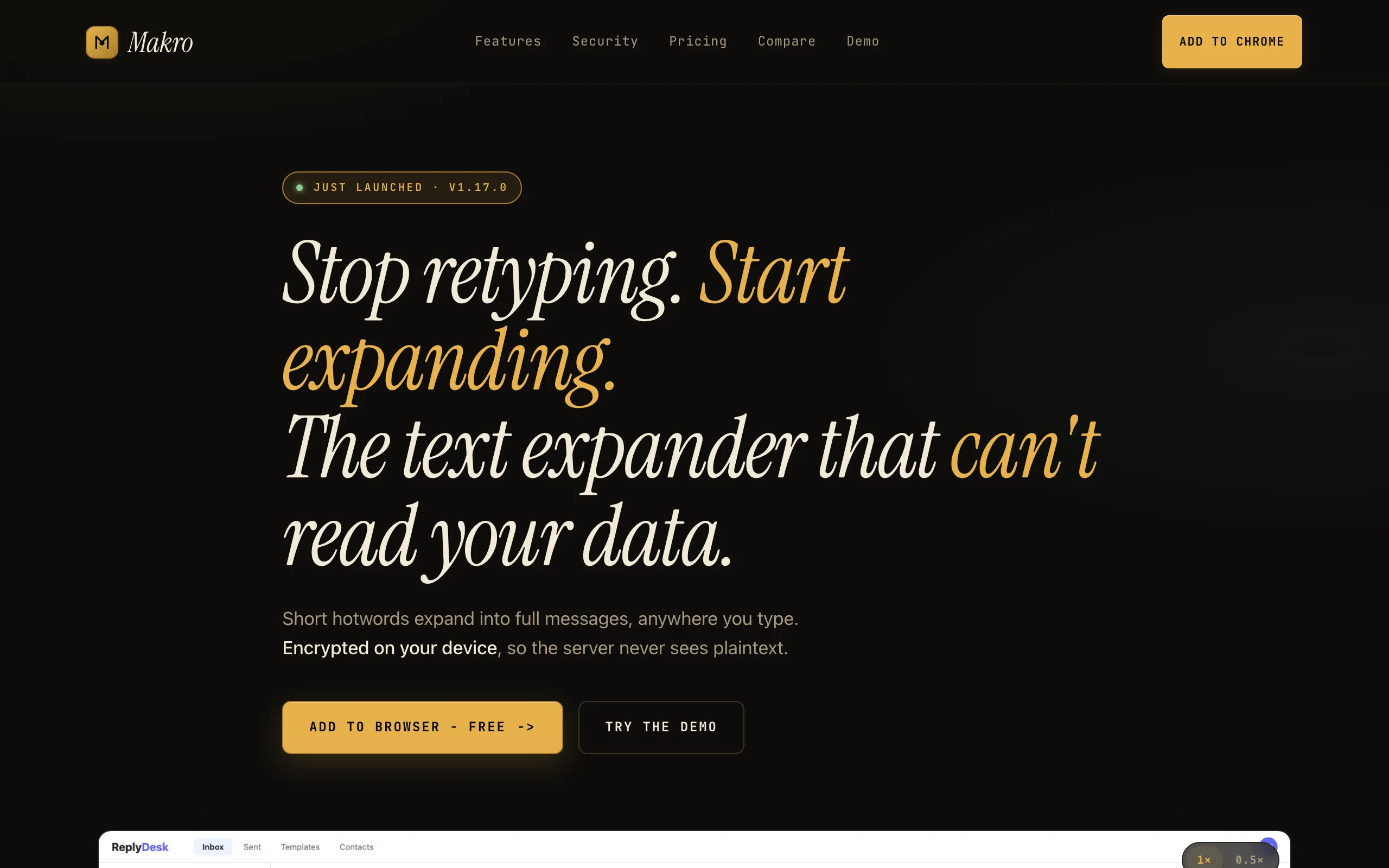 Screenshot of makroexpander