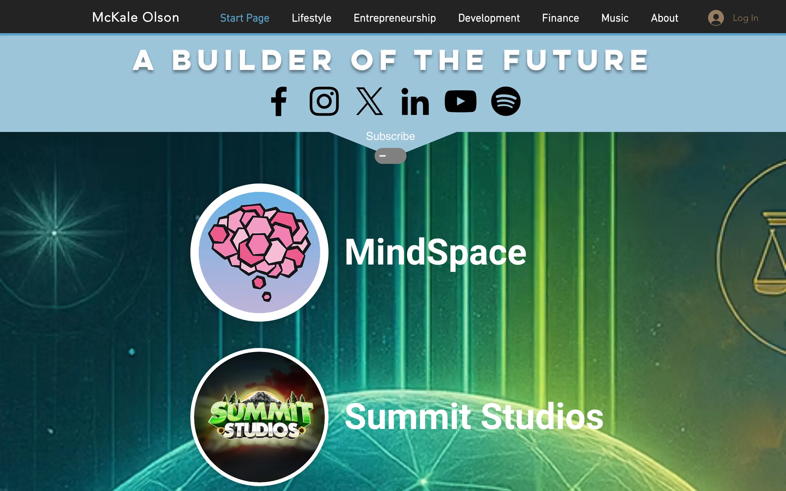 Screenshot of mckaleolson.com