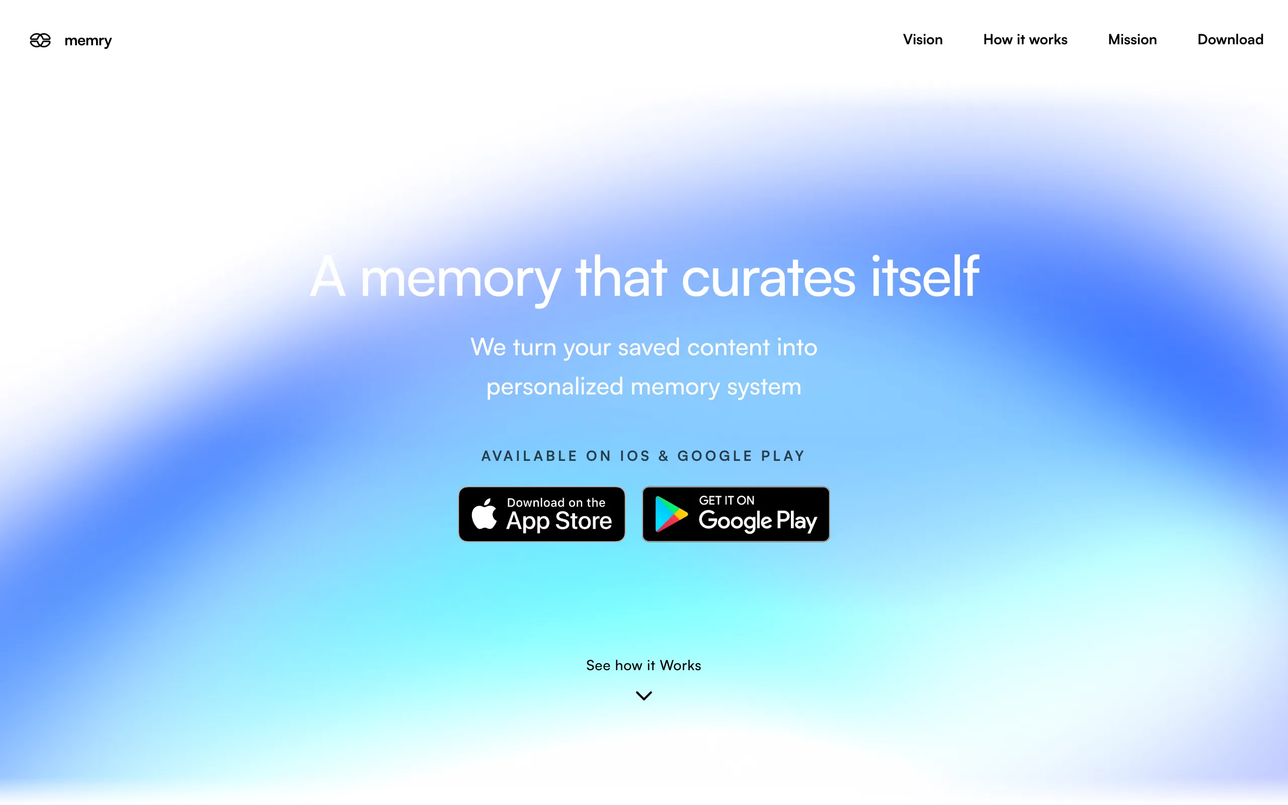 Screenshot of memry - A memory that curates itself