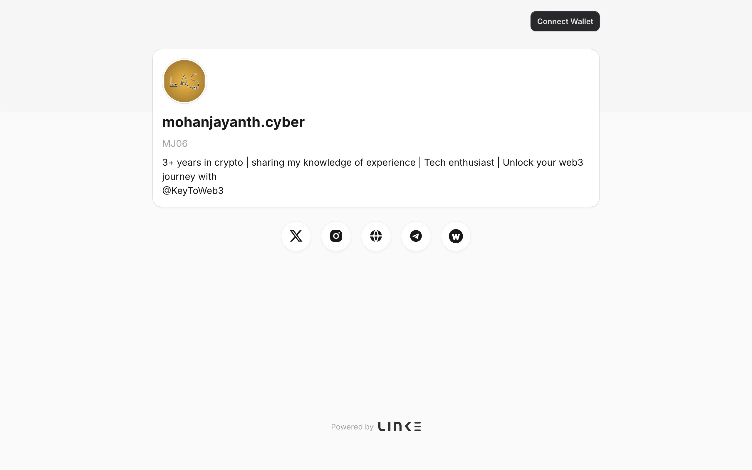 Screenshot of mohanjayanth.cyber | Link3