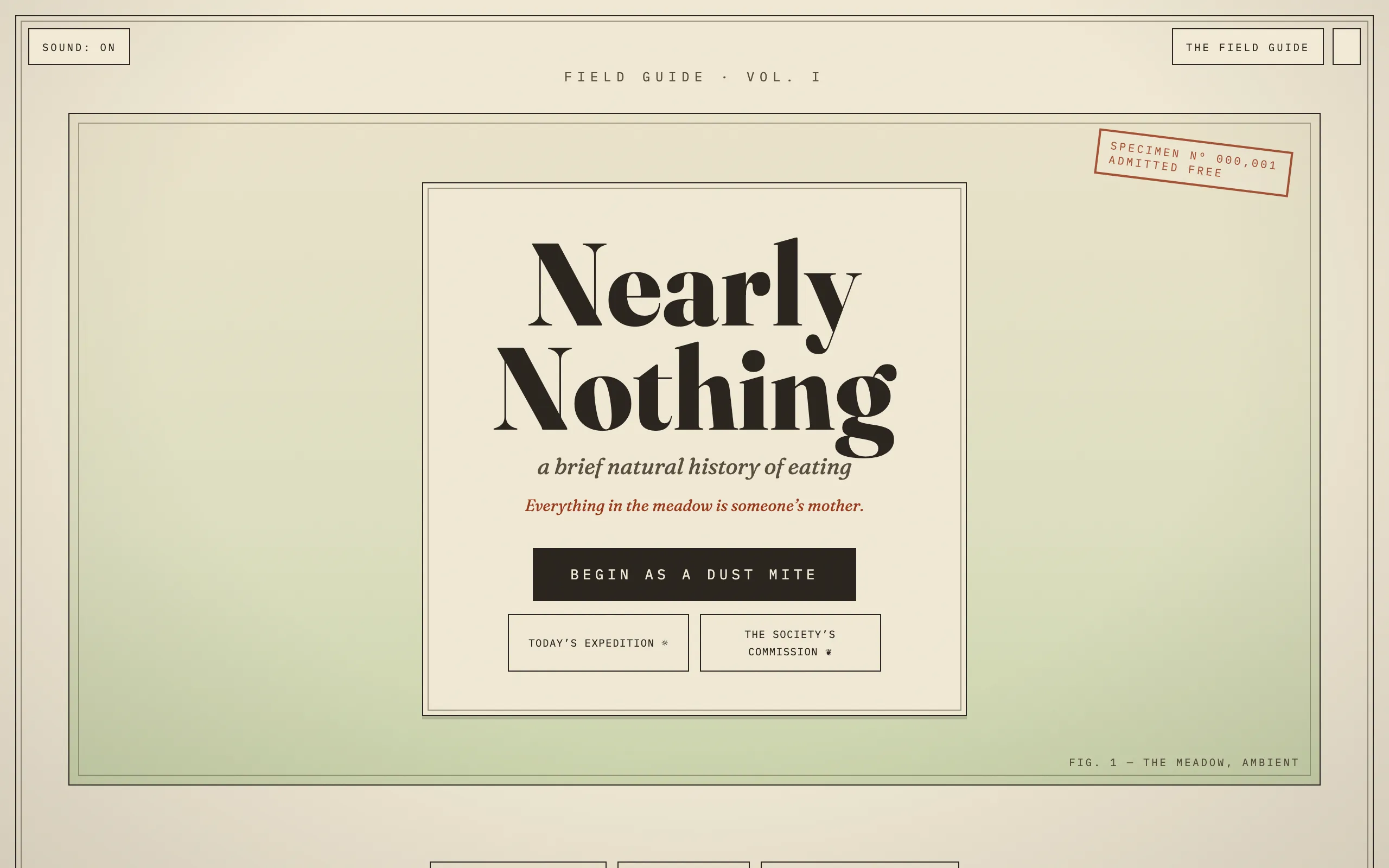 Screenshot of Nearly Nothing
