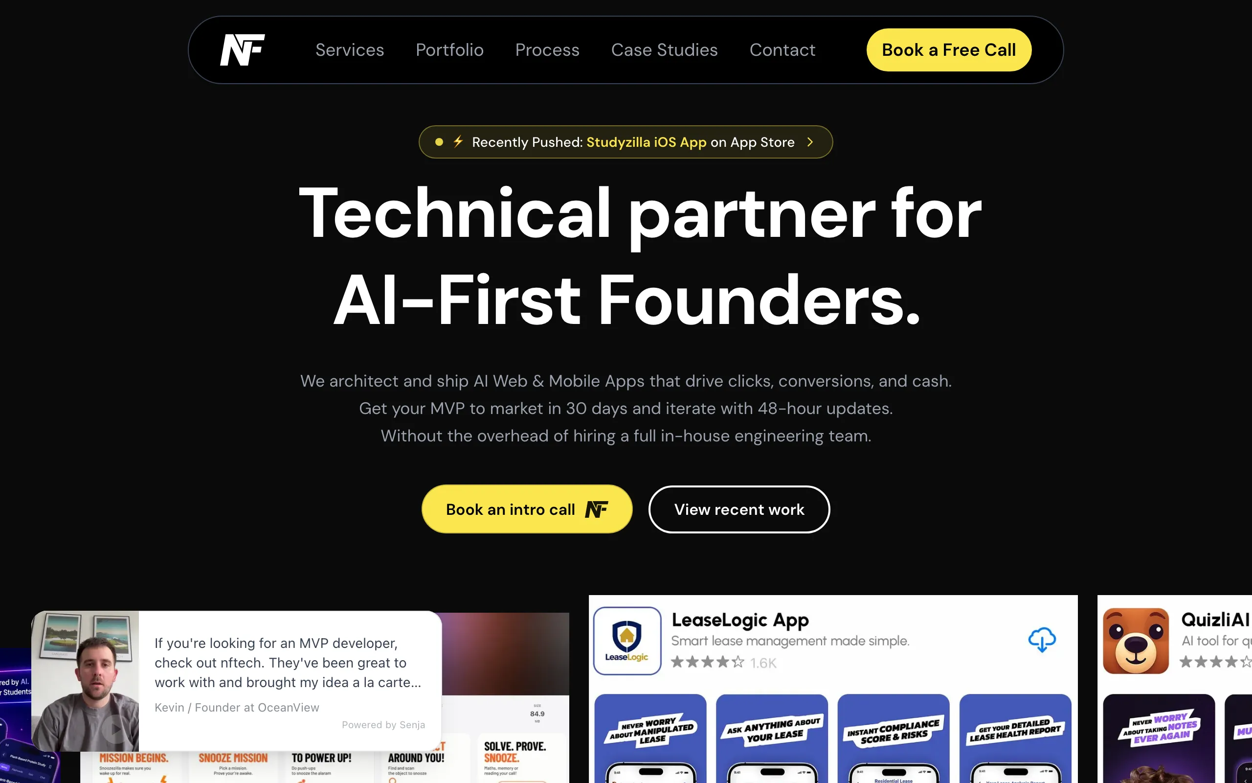 Screenshot of NFTech - AI Web Apps and Mobile Apps