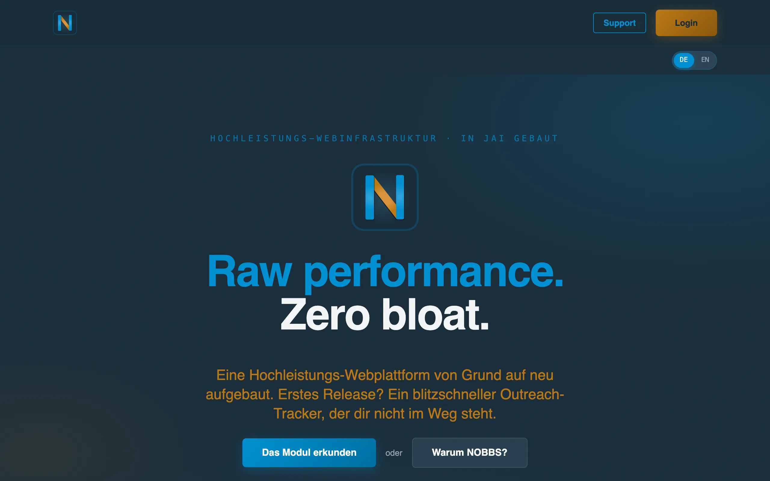 Screenshot of NOBBS | LinkedIn Outreach für Freelancer