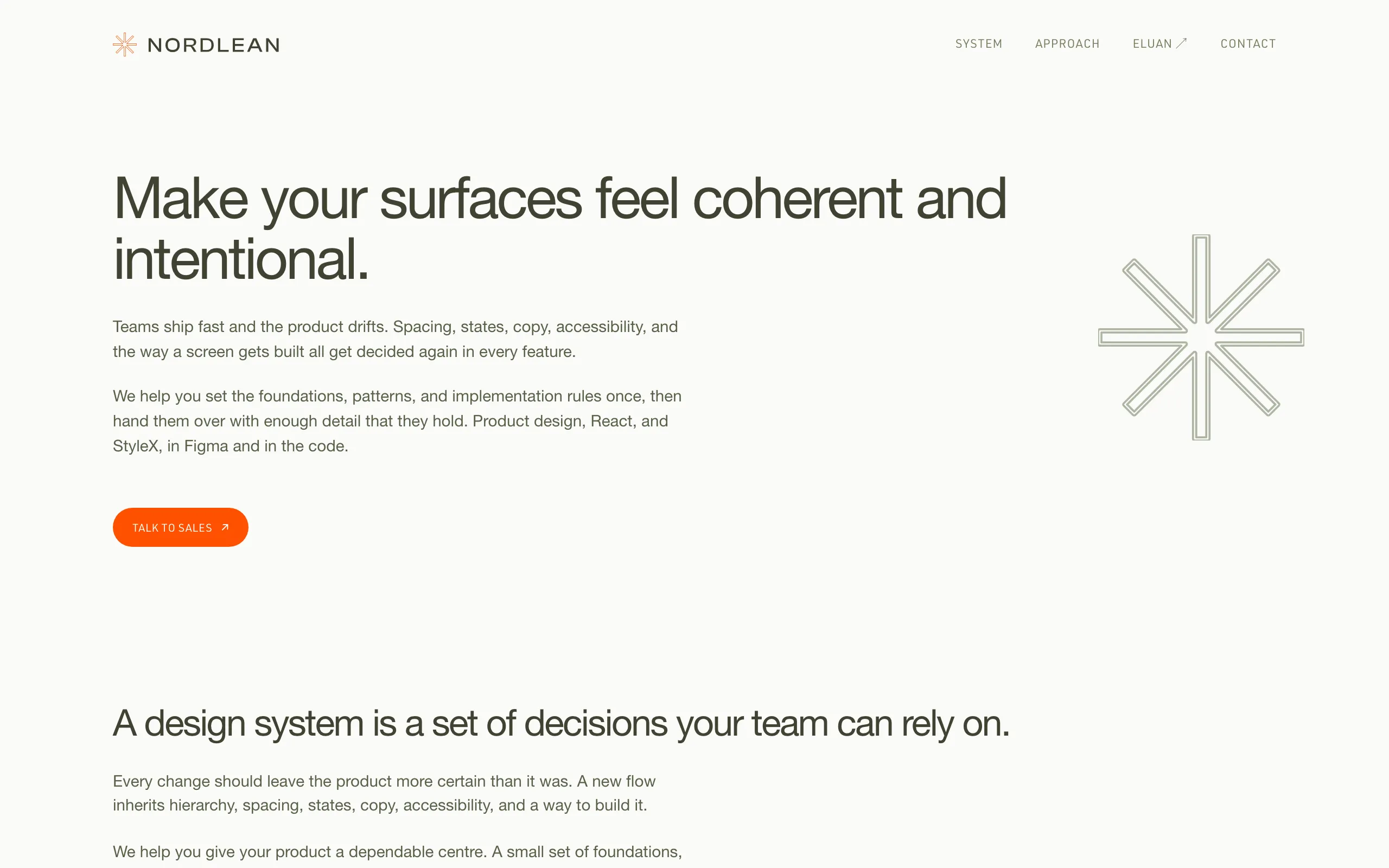 Screenshot of Nordlean — Product systems for teams shipping fast