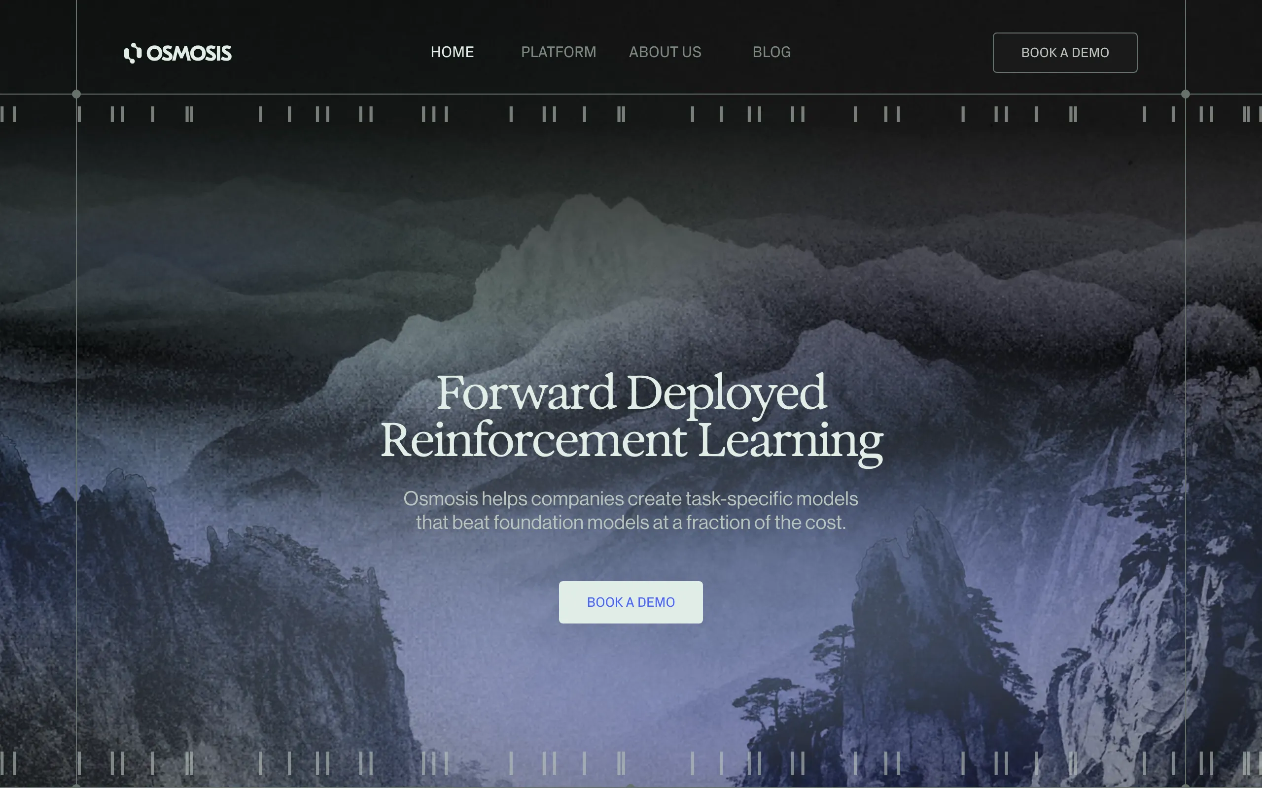 Screenshot of Osmosis | Forward Deployed Reinforcement Learning Platform