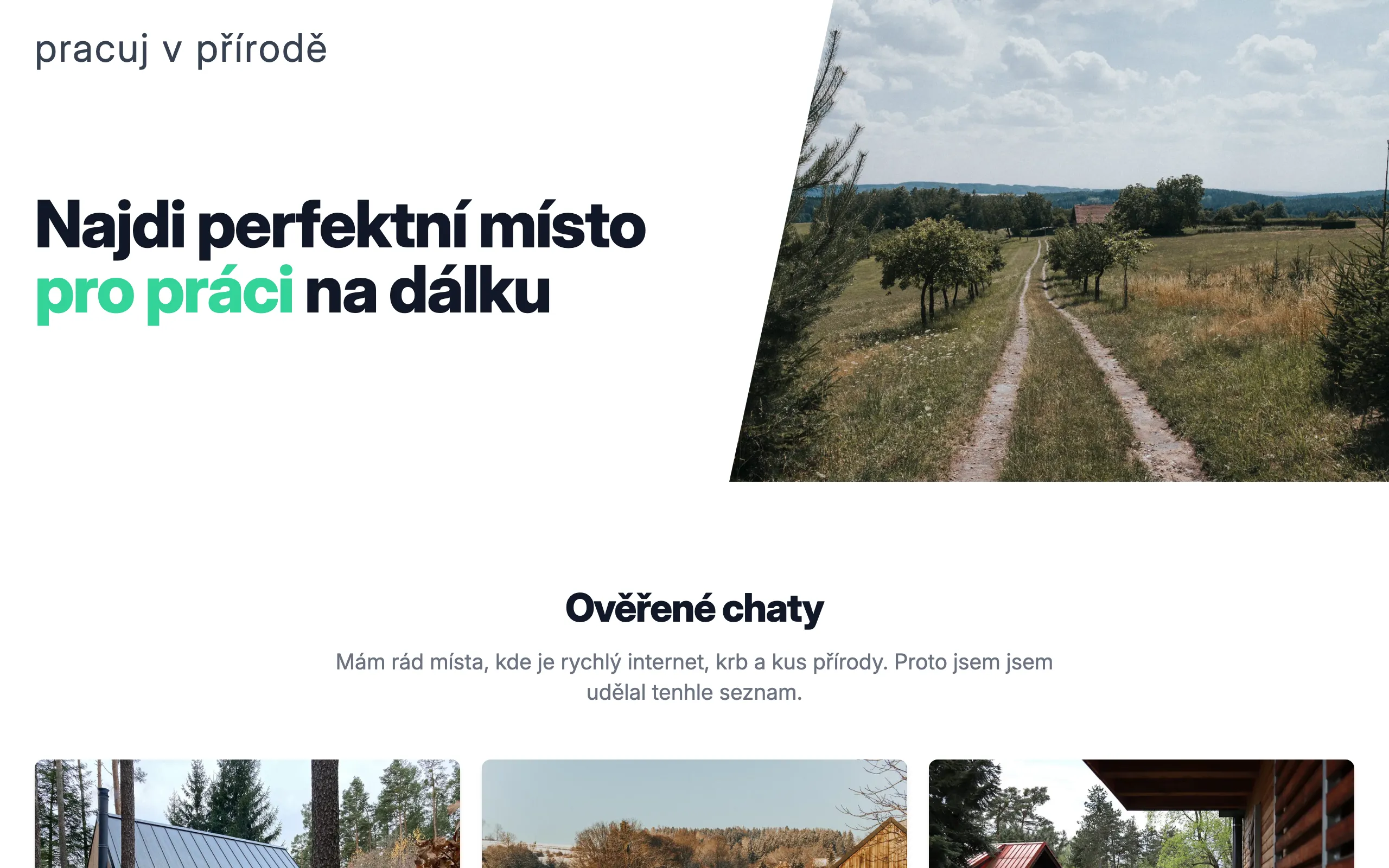 Screenshot of pracuj v přírodě