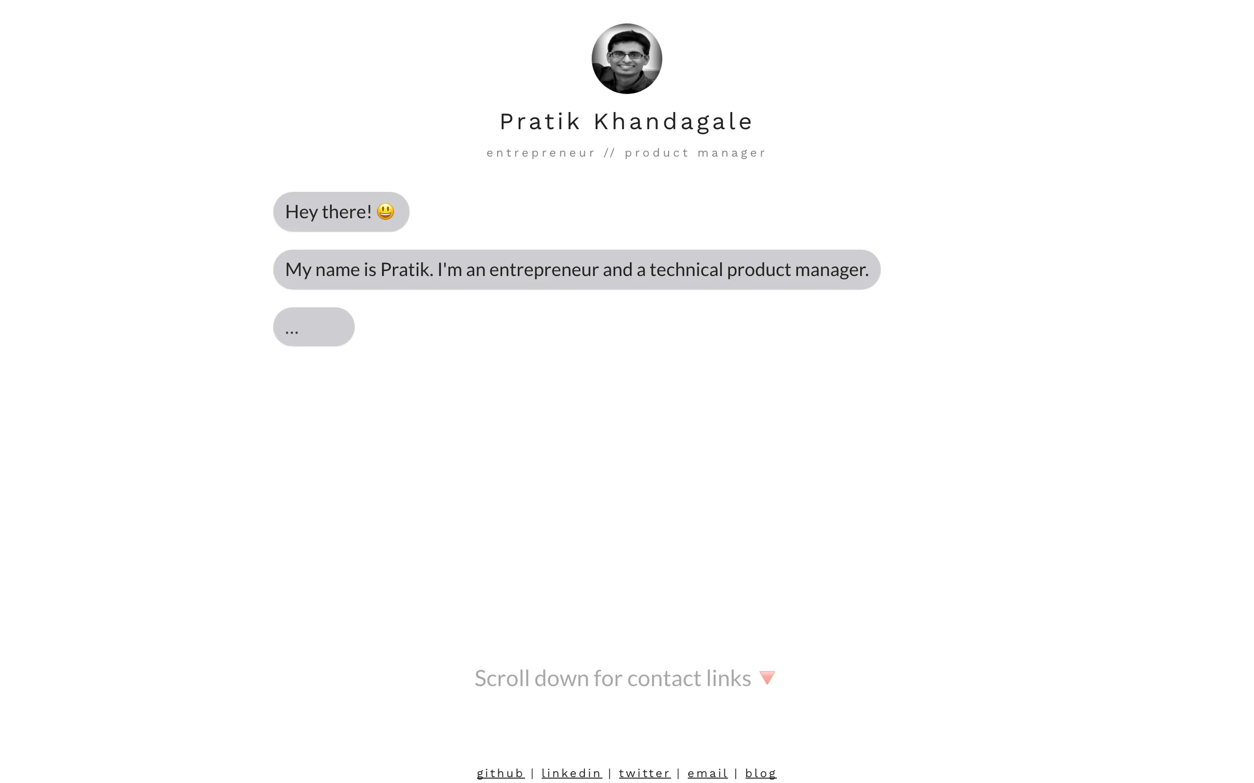 Screenshot of Pratik Khandagale | Research, Insights, Products, Startups and more