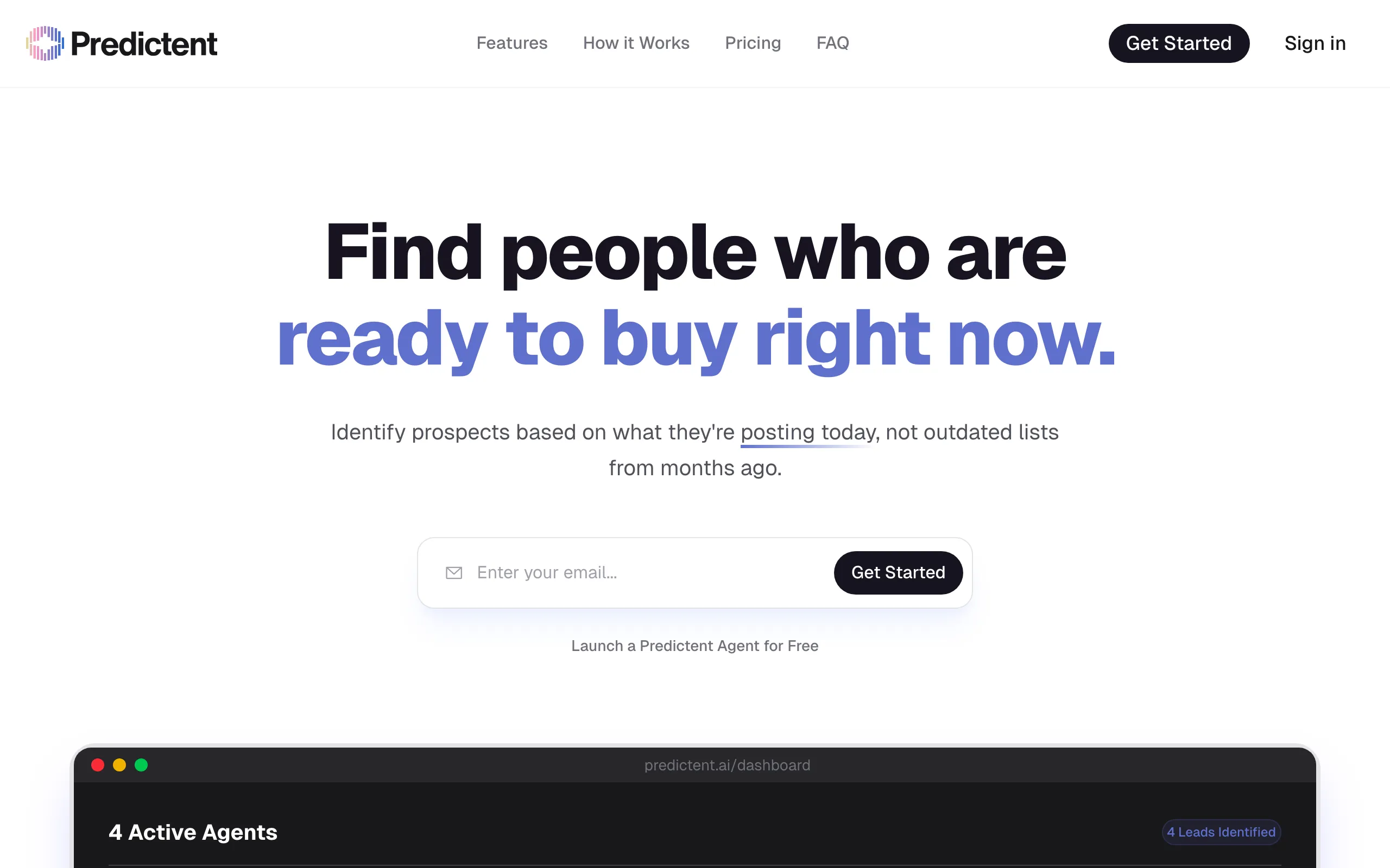 Screenshot of Predictent AI | Boost sales with a high-intent pipeline