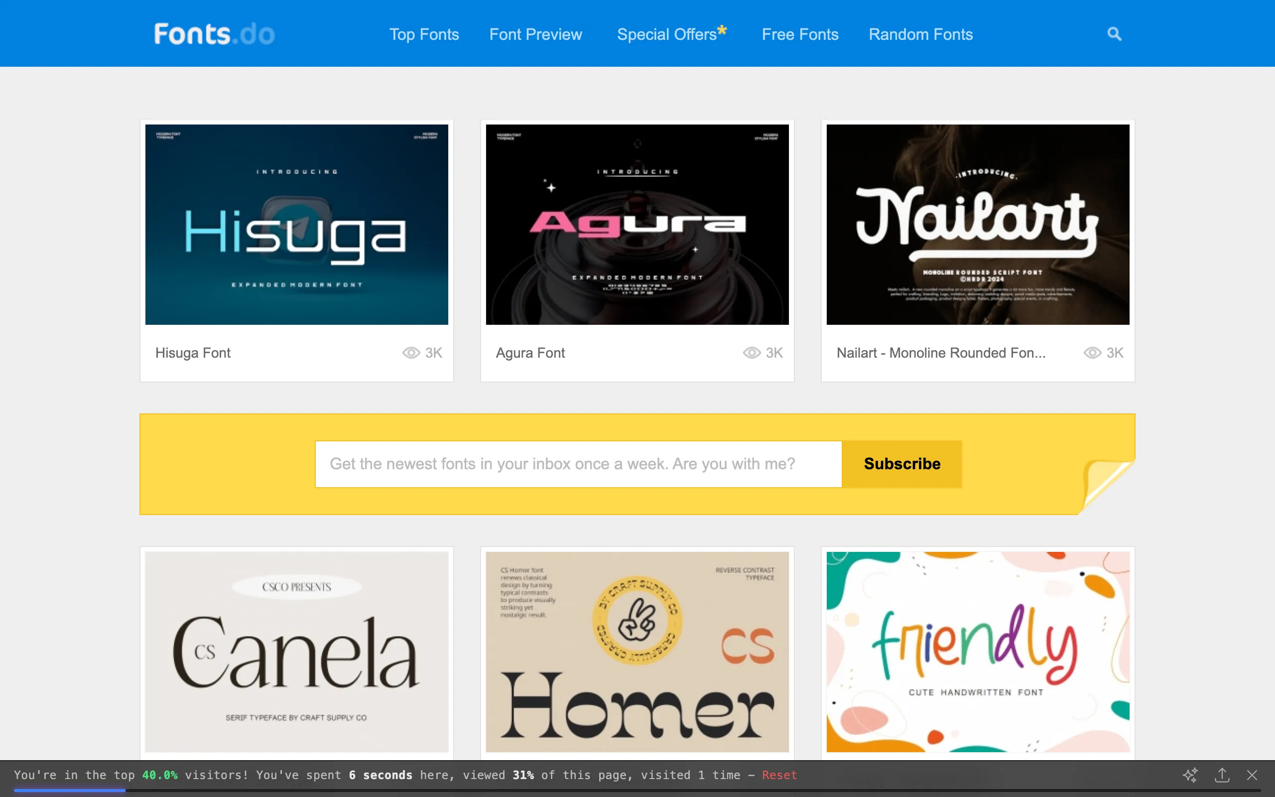 Screenshot of Premium Fonts Download