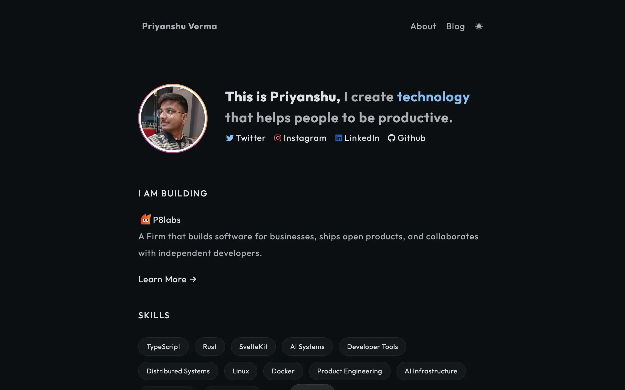 Screenshot of Priyanshu Verma