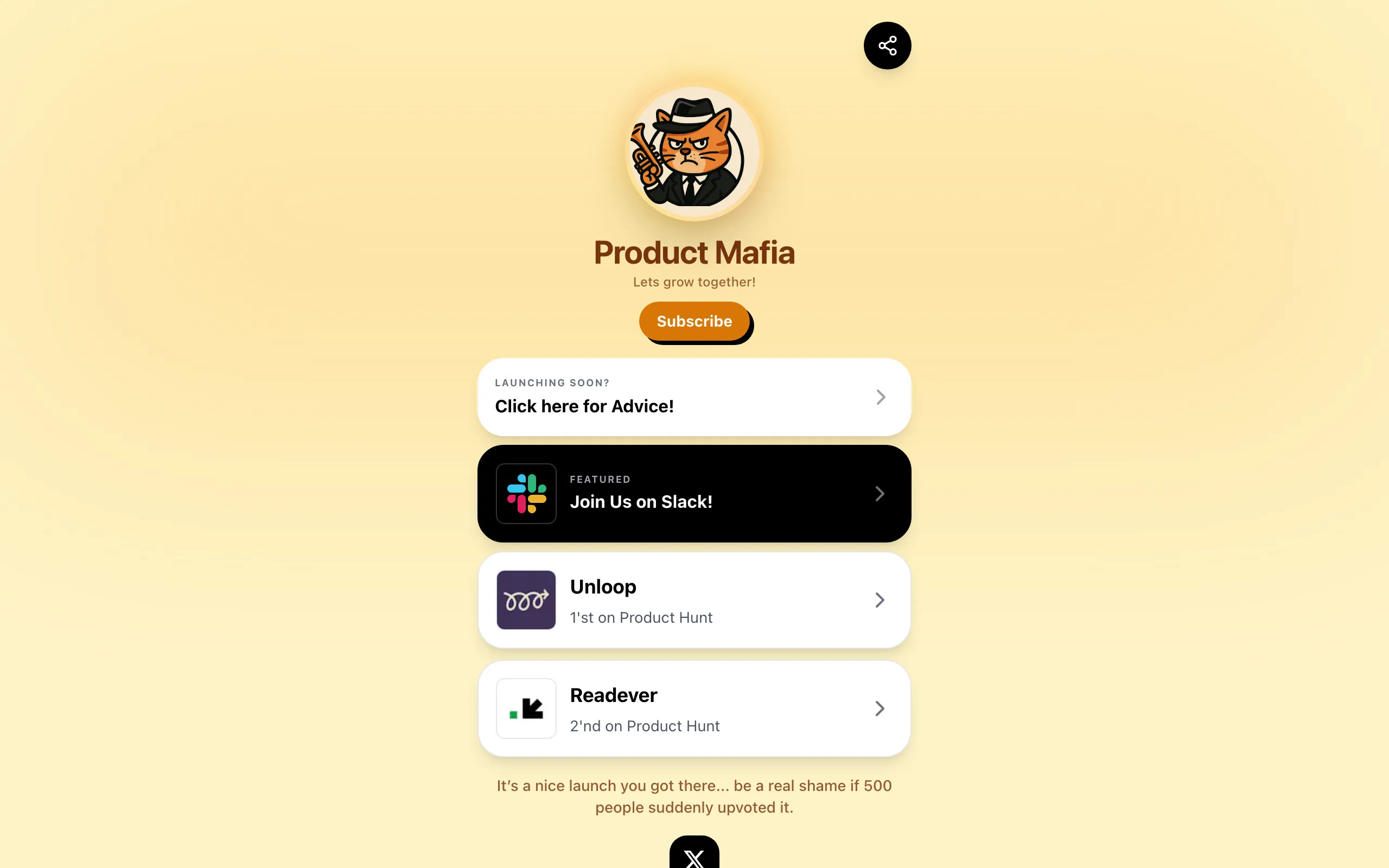 Screenshot of Product Mafia: Lets grow together!: PerAI.me