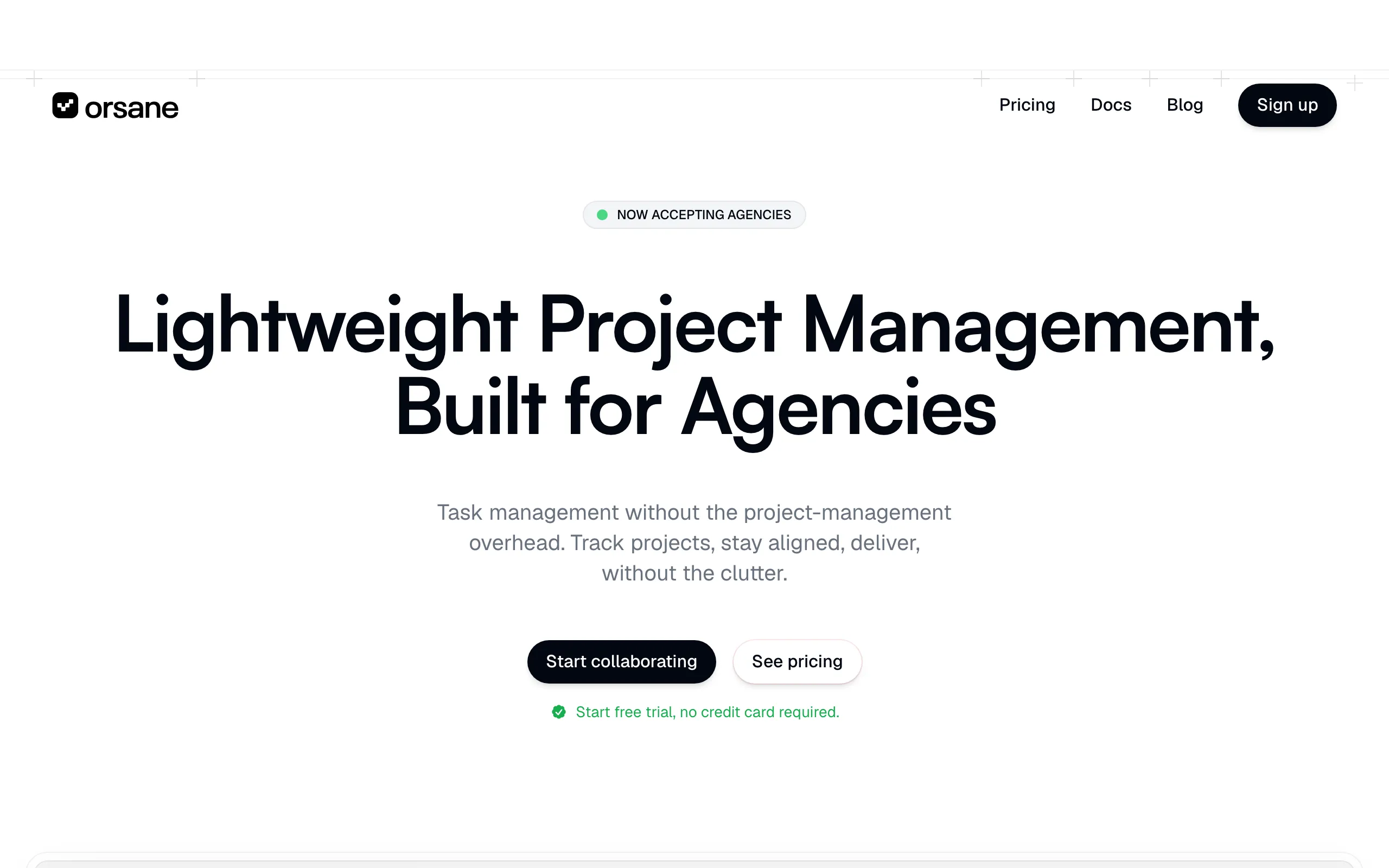 Screenshot of Project Management Software for Agencies | Orsane