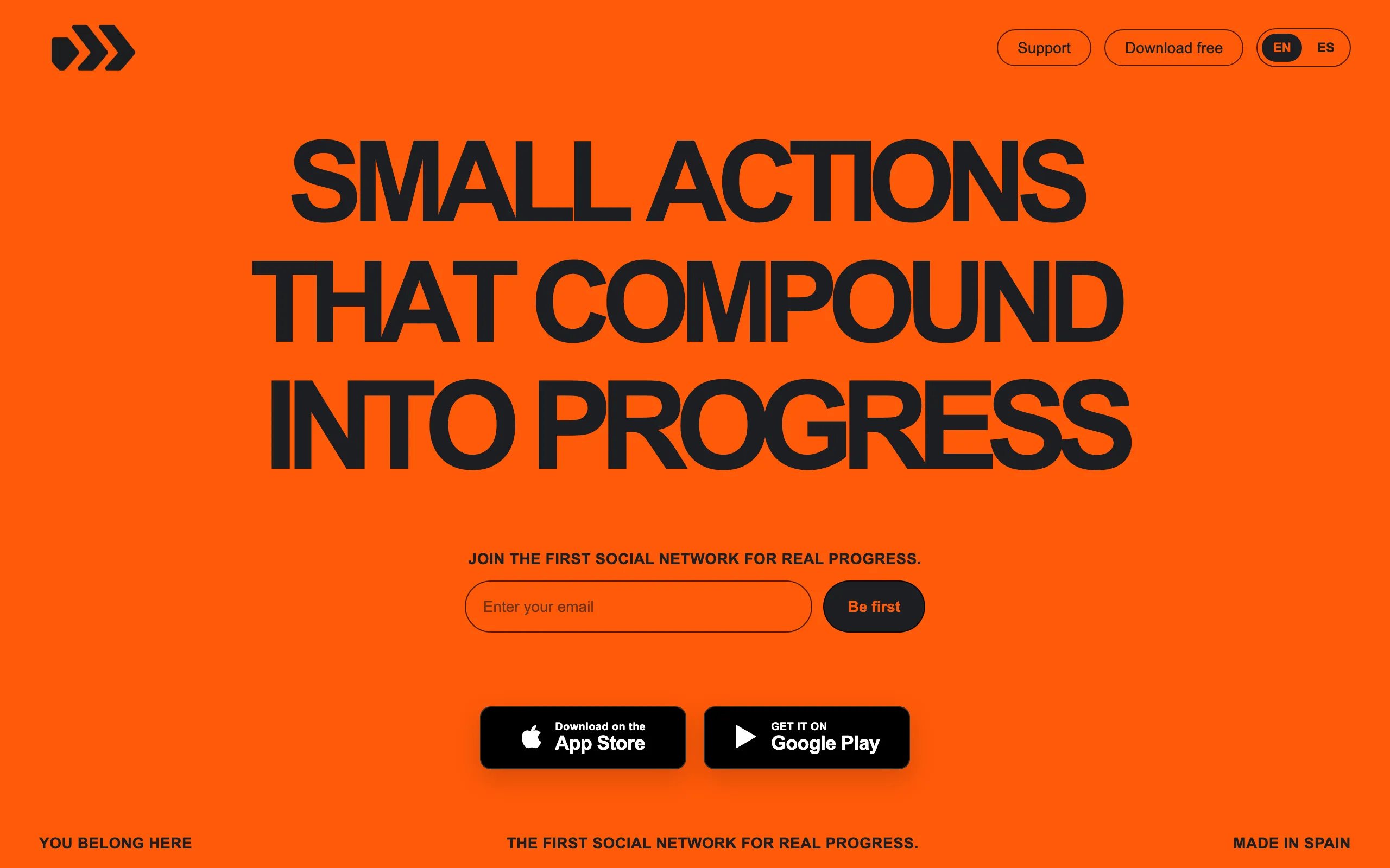 Screenshot of Propel — The first social network for real progress