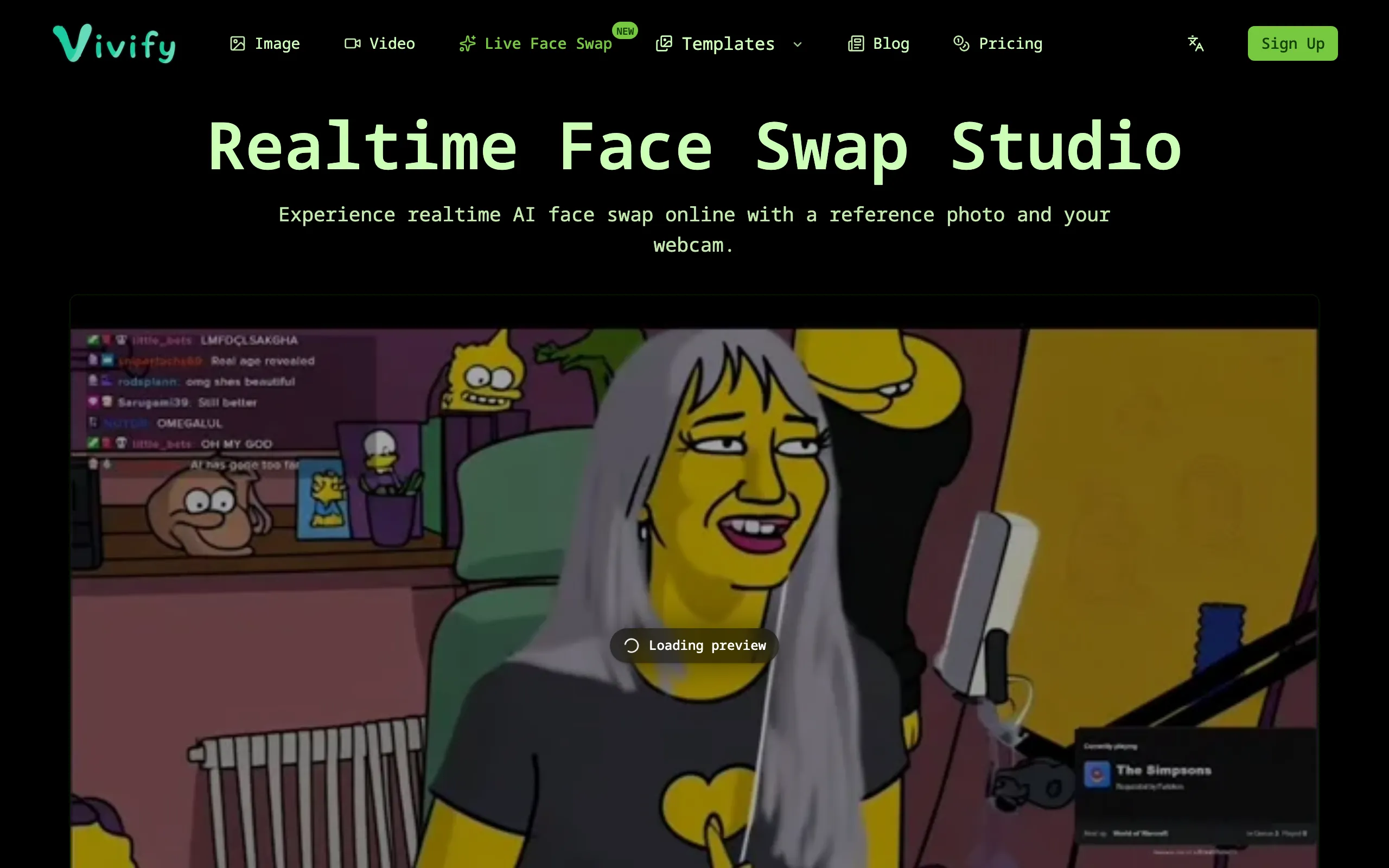 Screenshot of Realtime Face Swap Studio | Vivify