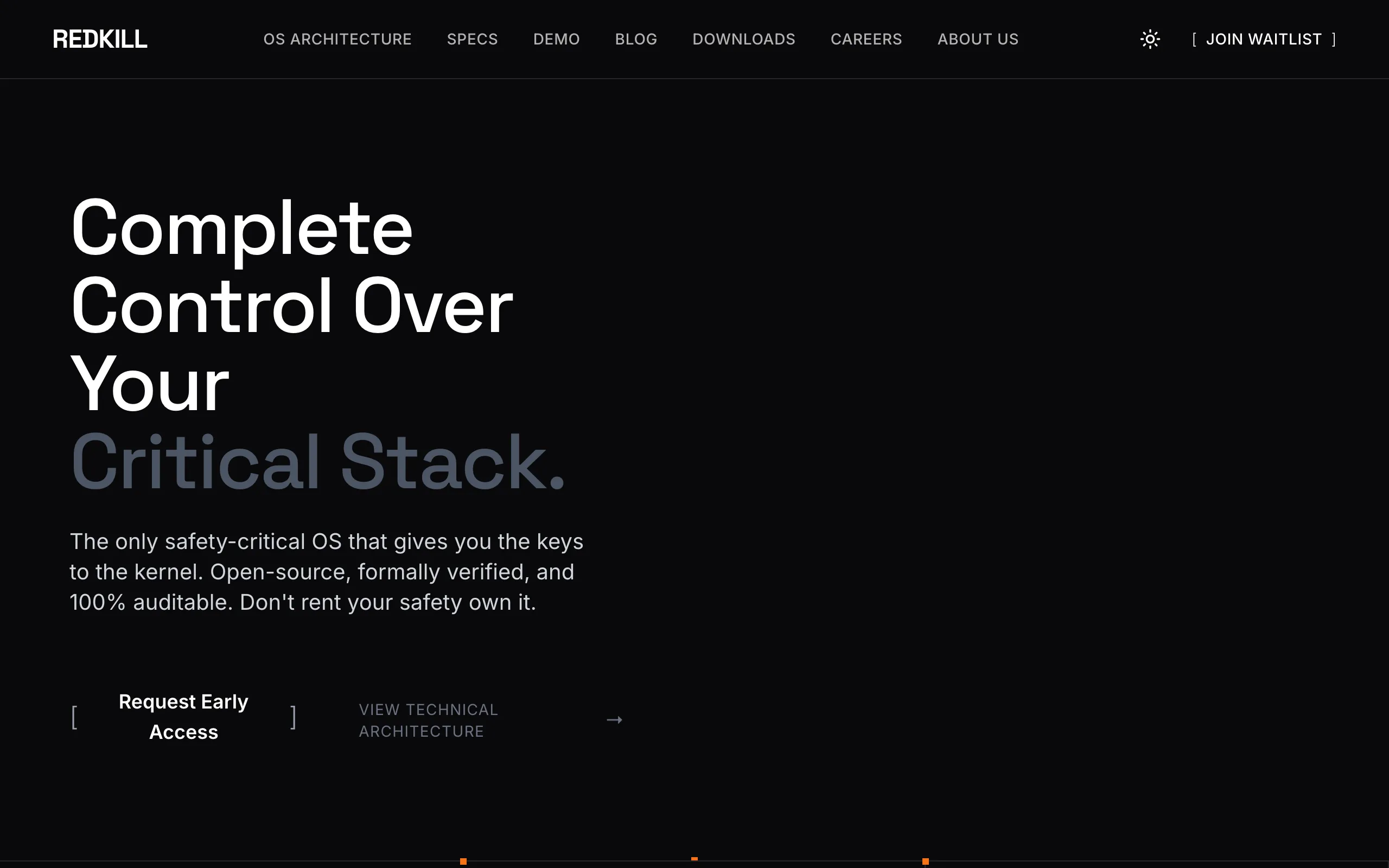 Screenshot of RedKill OS - Formally Verified Real-Time Operating System