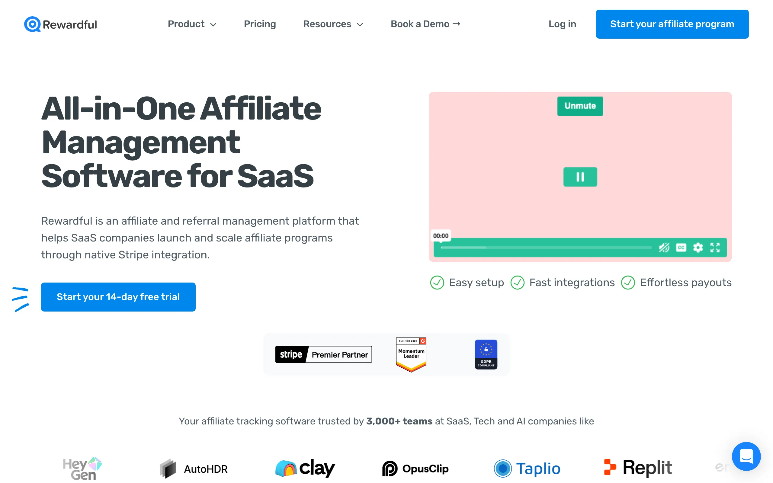 Screenshot of Rewardful - Affiliate Software for SaaS