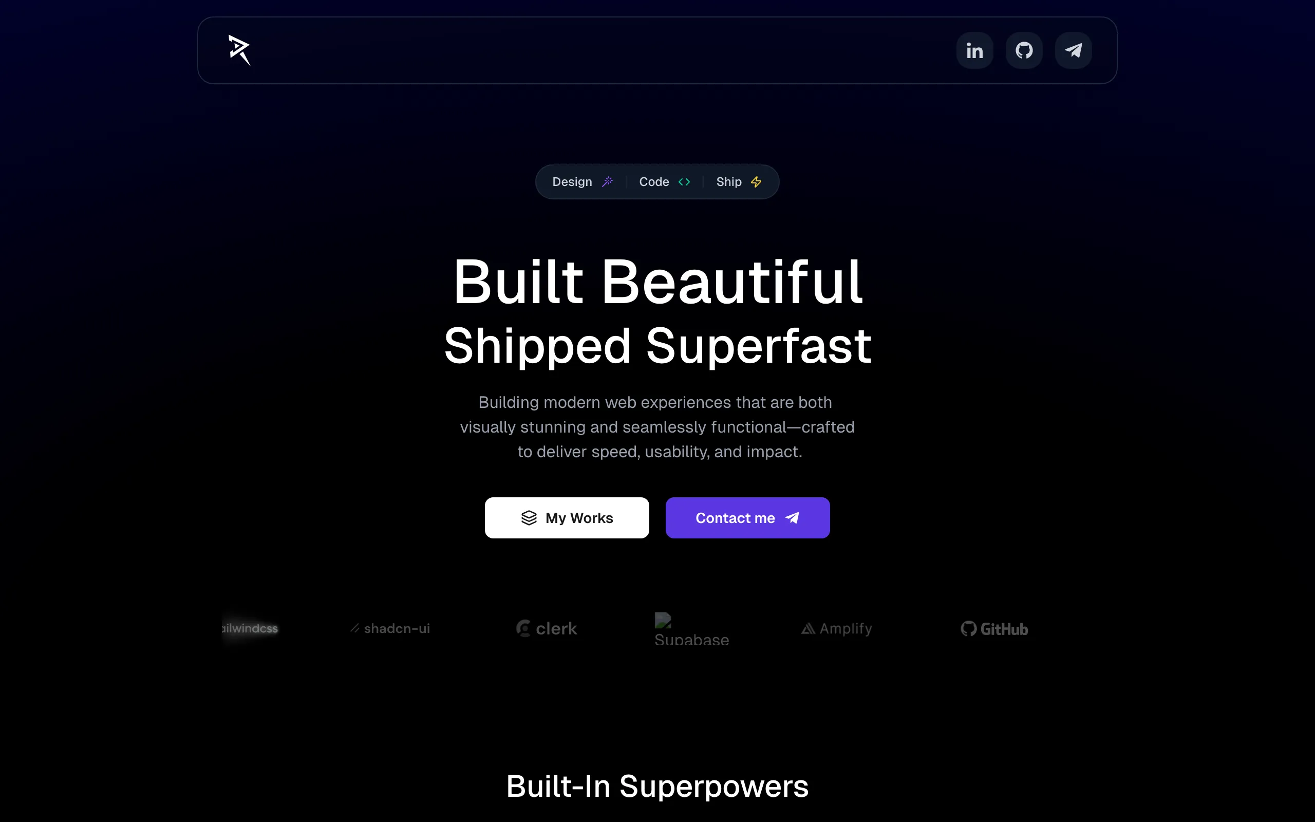 Screenshot of Rishan | Entrepreneur, SaaS &amp; Next.js Developer