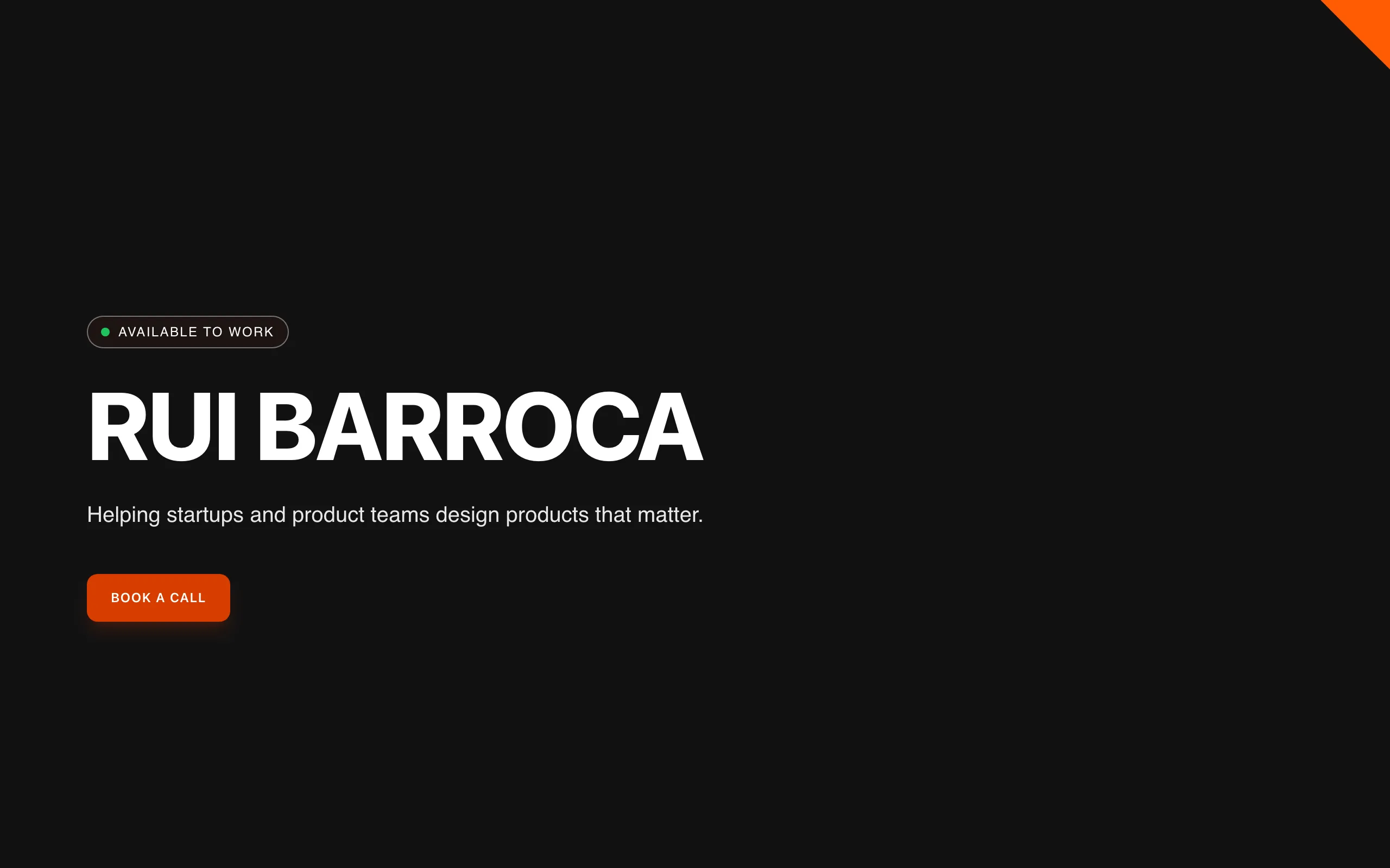 Screenshot of Rui Barroca | Product Design Lead &amp; Consultant