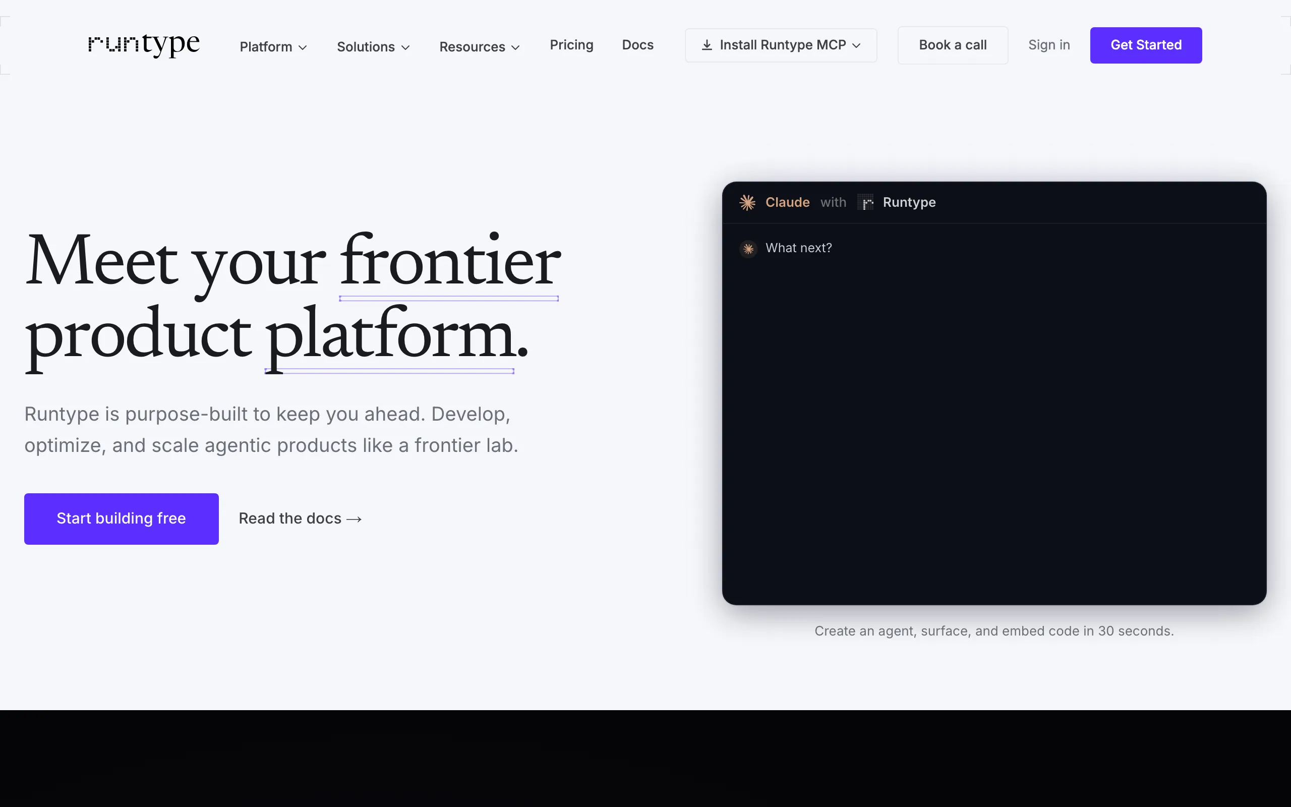 Screenshot of Runtype - Your AI Product Platform