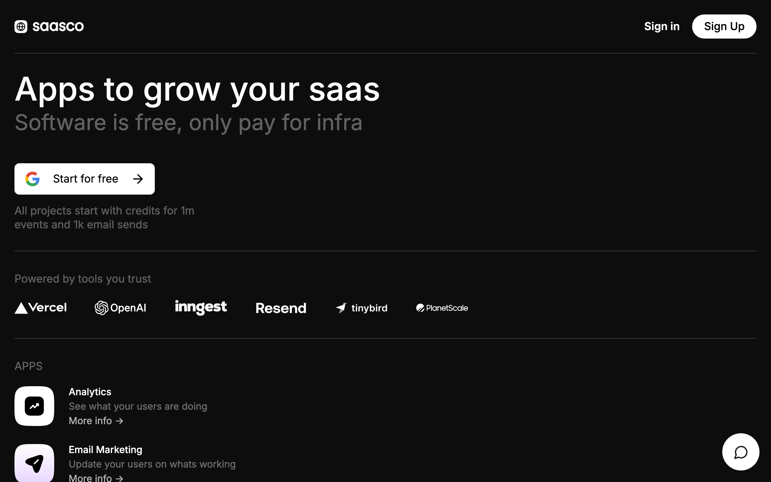 Screenshot of Saasco