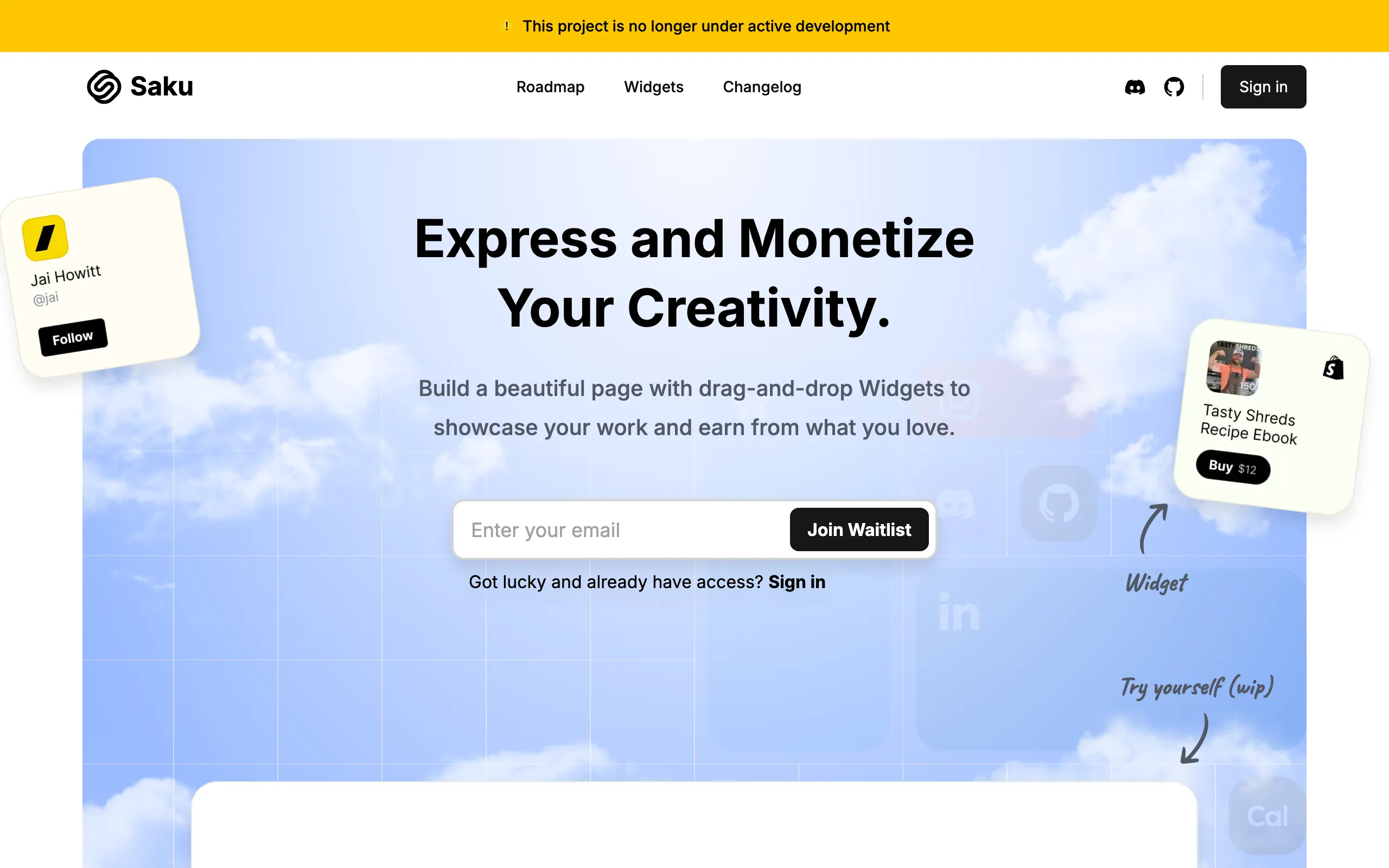 Screenshot of Saku | Express and Monetize Your Creativity