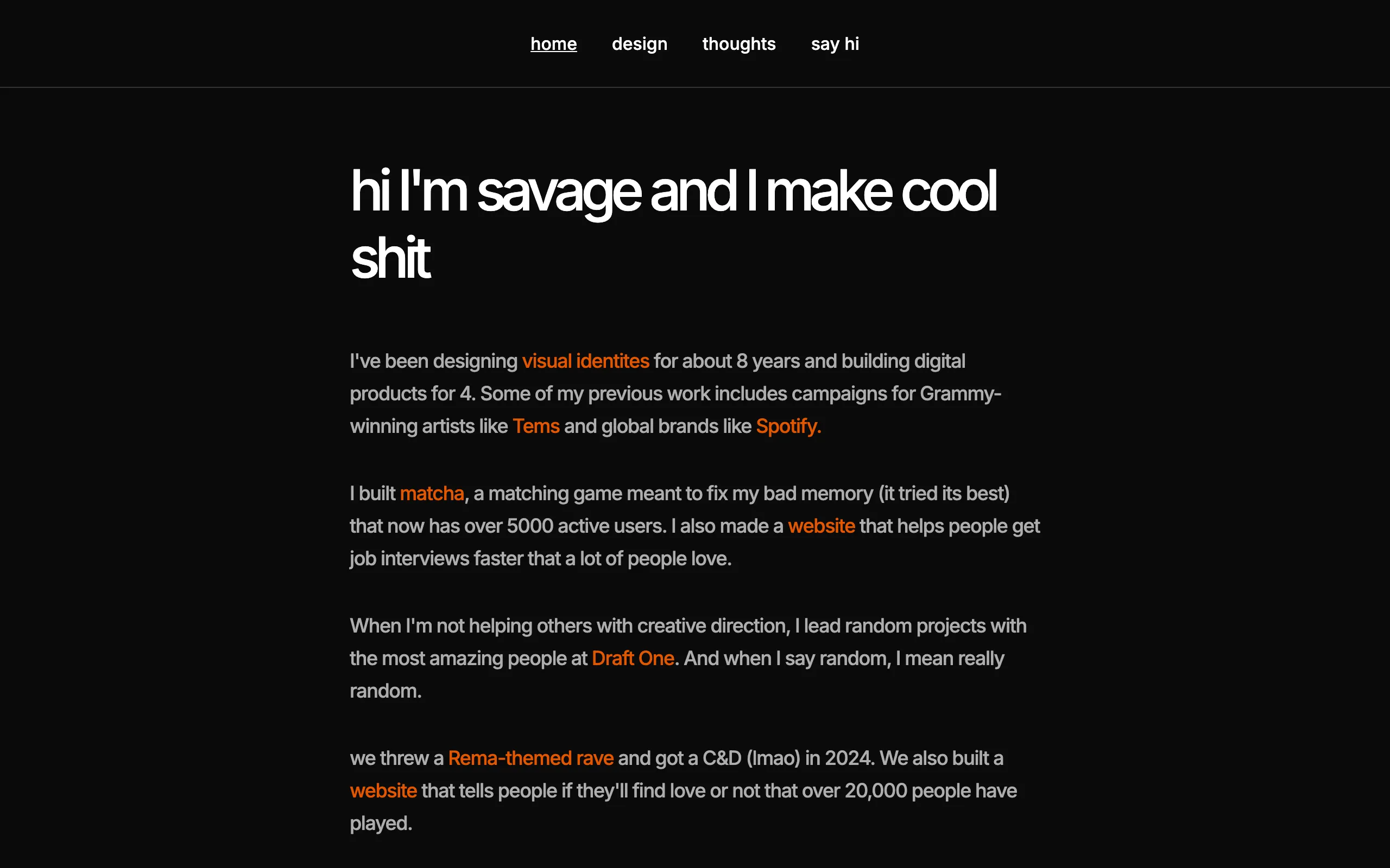 Screenshot of Savage Ojo - Creative Director & Designer | Colored Savage