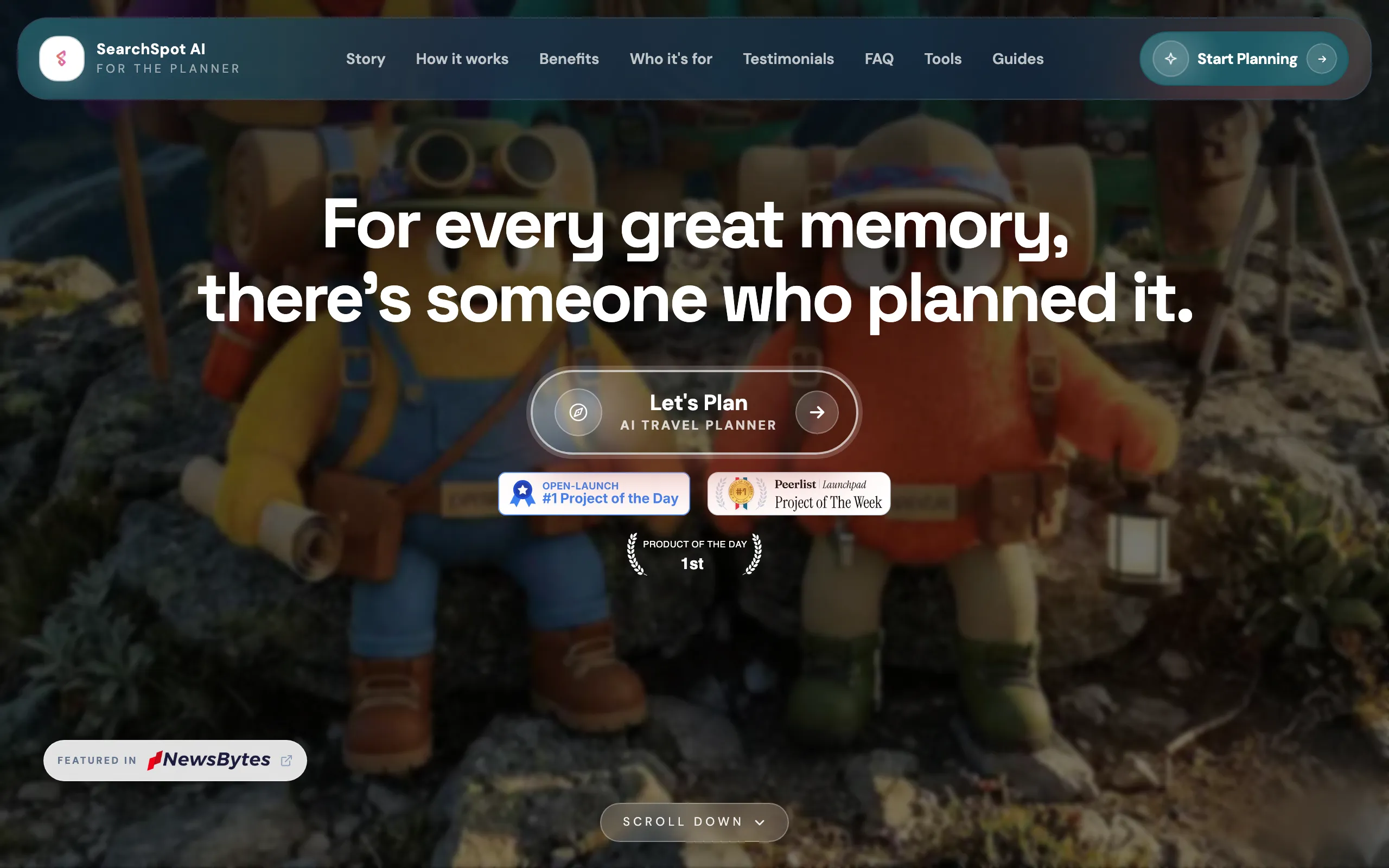Screenshot of SearchSpot: Your Personal Travel Planner &amp; Booking Concierge