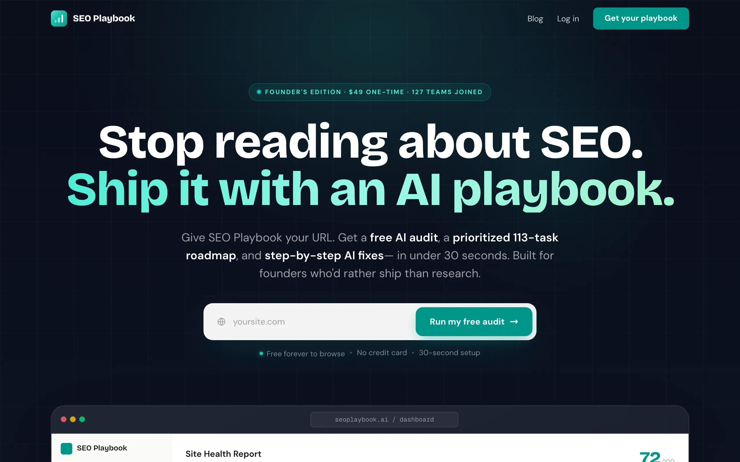 Screenshot of SEO Play Book AI – Smarter SEO Strategies That Rank