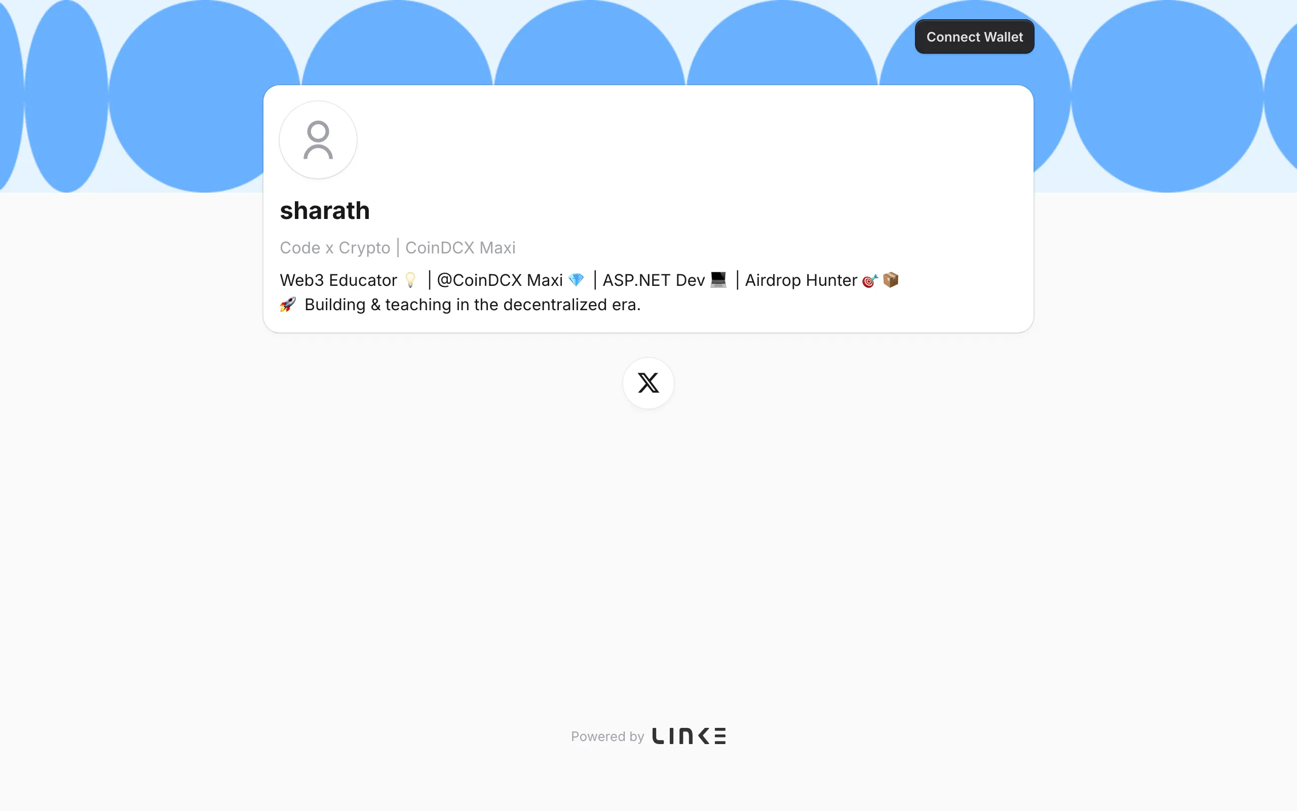 Screenshot of sharath | Link3