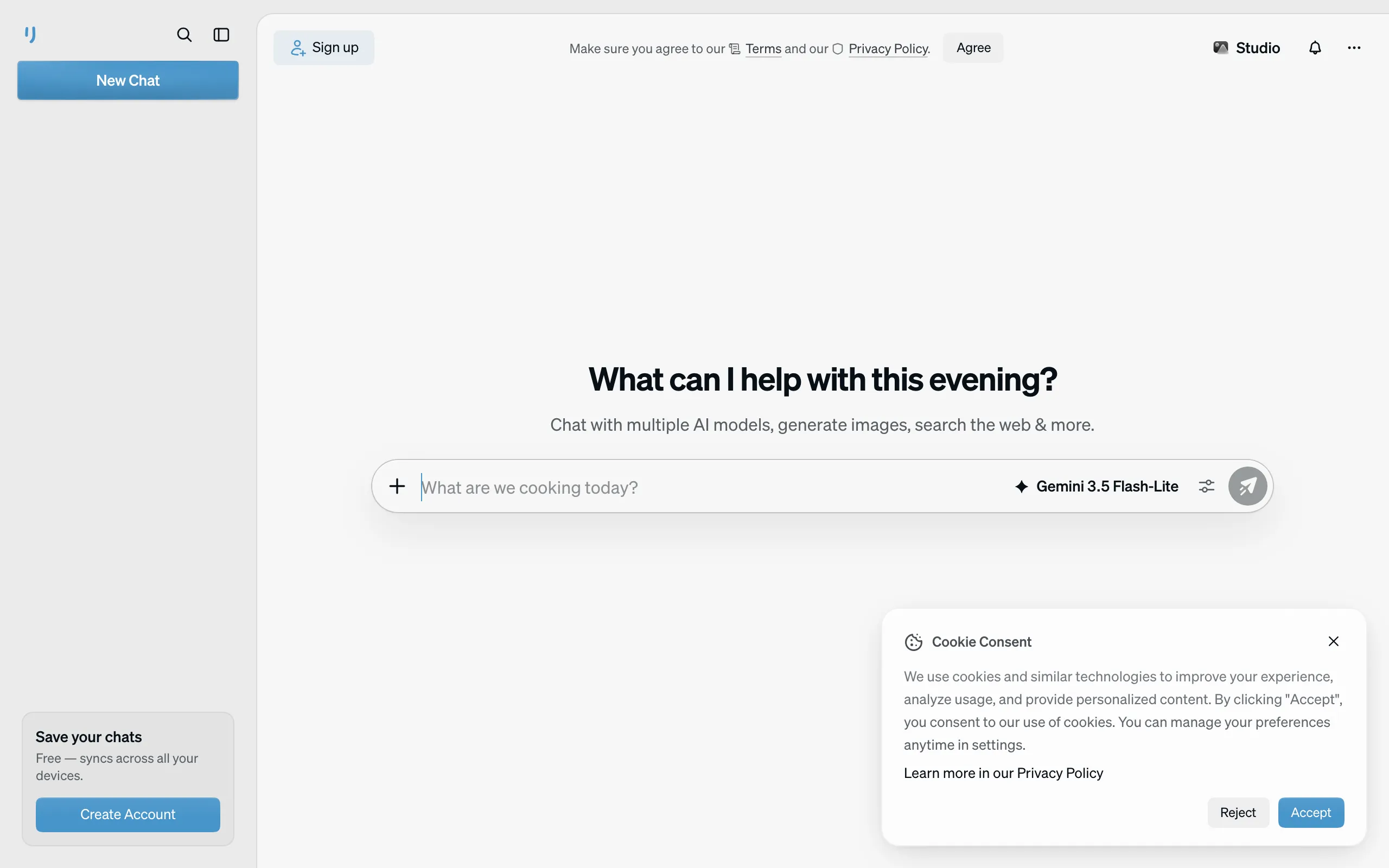 Screenshot of Shiori - Fastest ChatGPT Alternative | AI Chat App