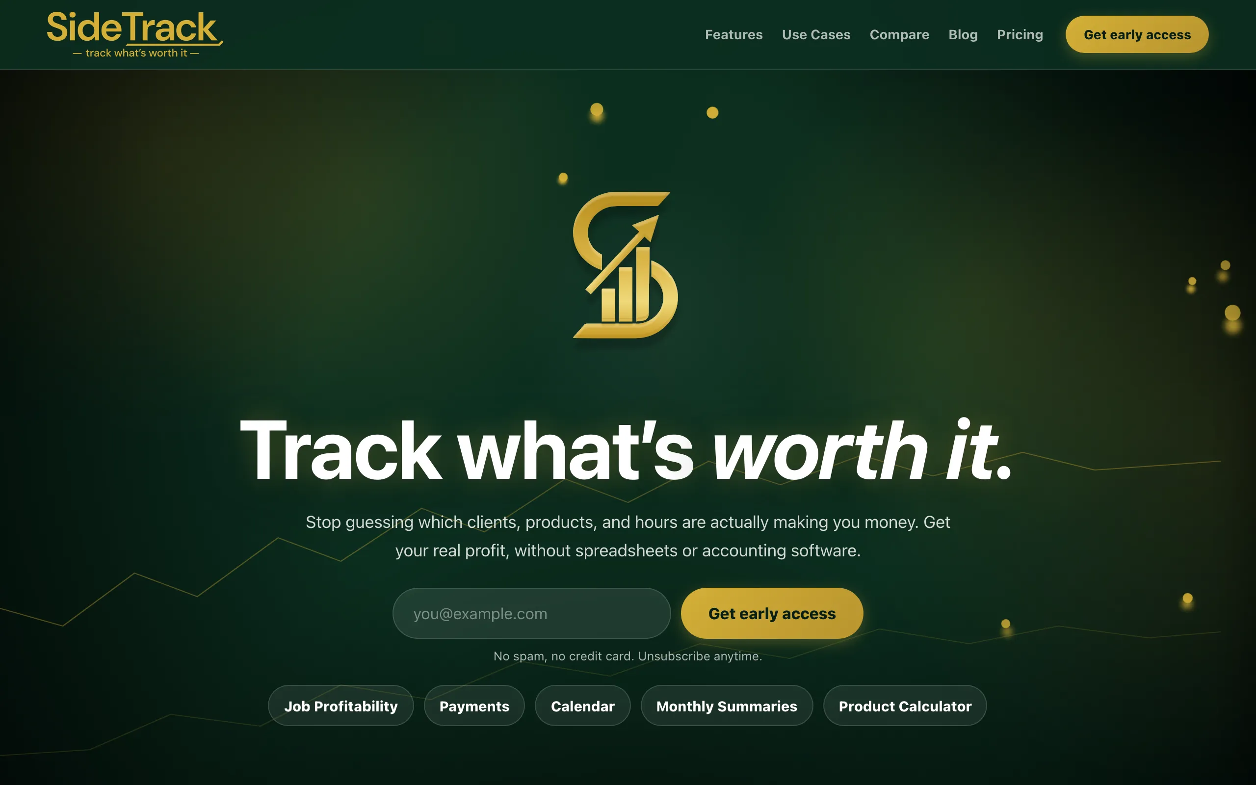 Screenshot of SideTrack — Track What's Worth It | SideTrack