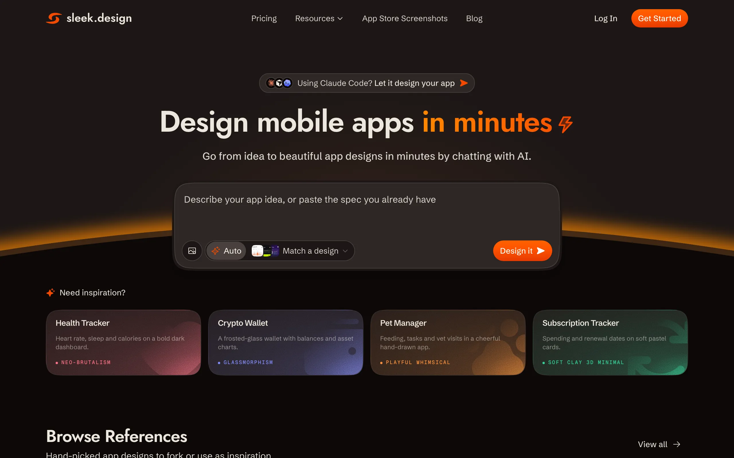 Screenshot of Sleek: AI Mobile App Designer | Design Apps in Minutes