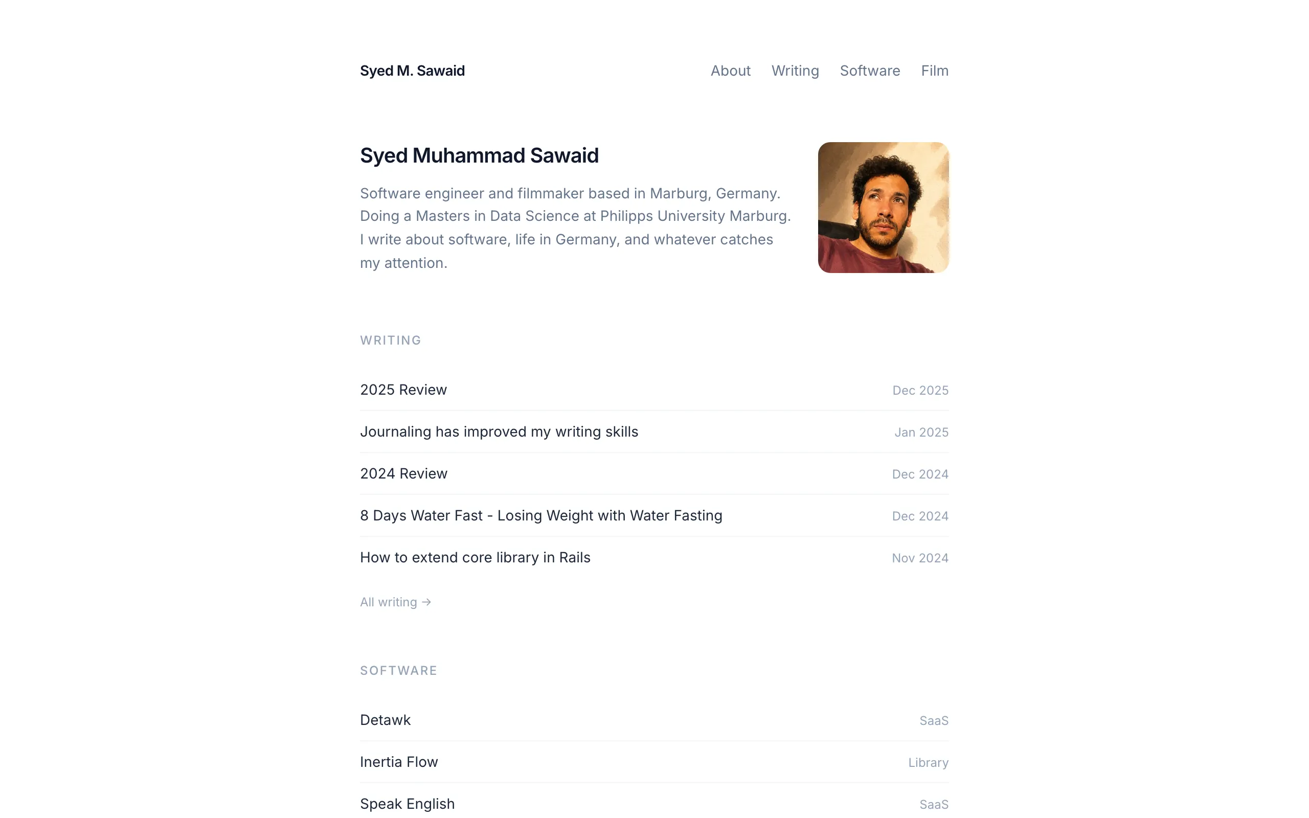 Screenshot of Syed Muhammad Sawaid